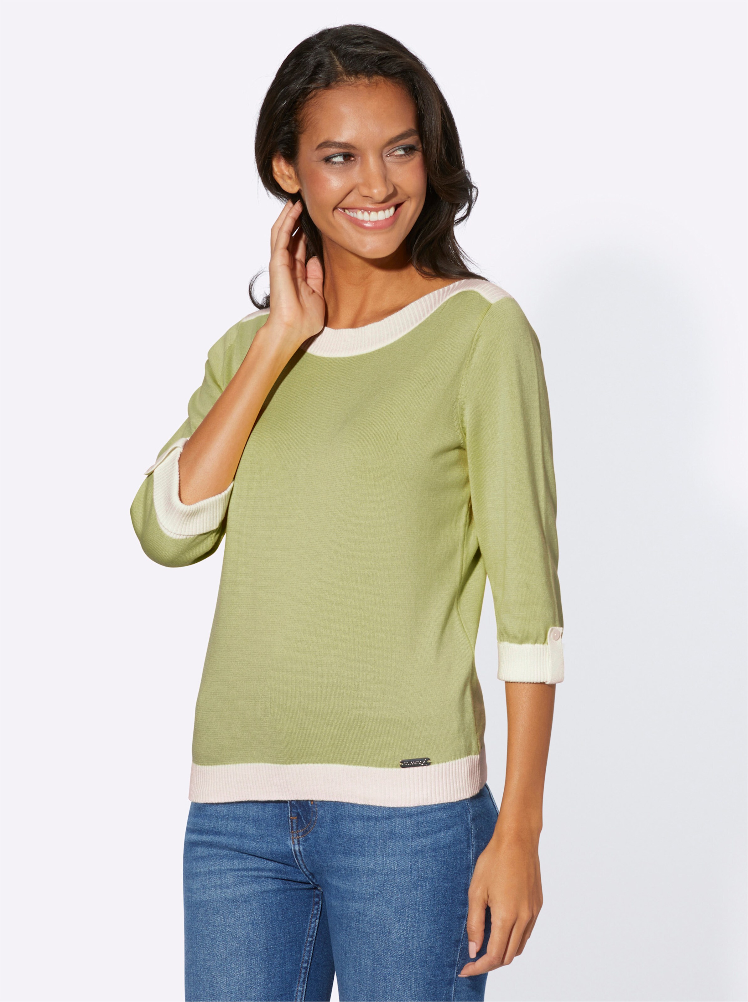 Pullover met 3/4-mouwen