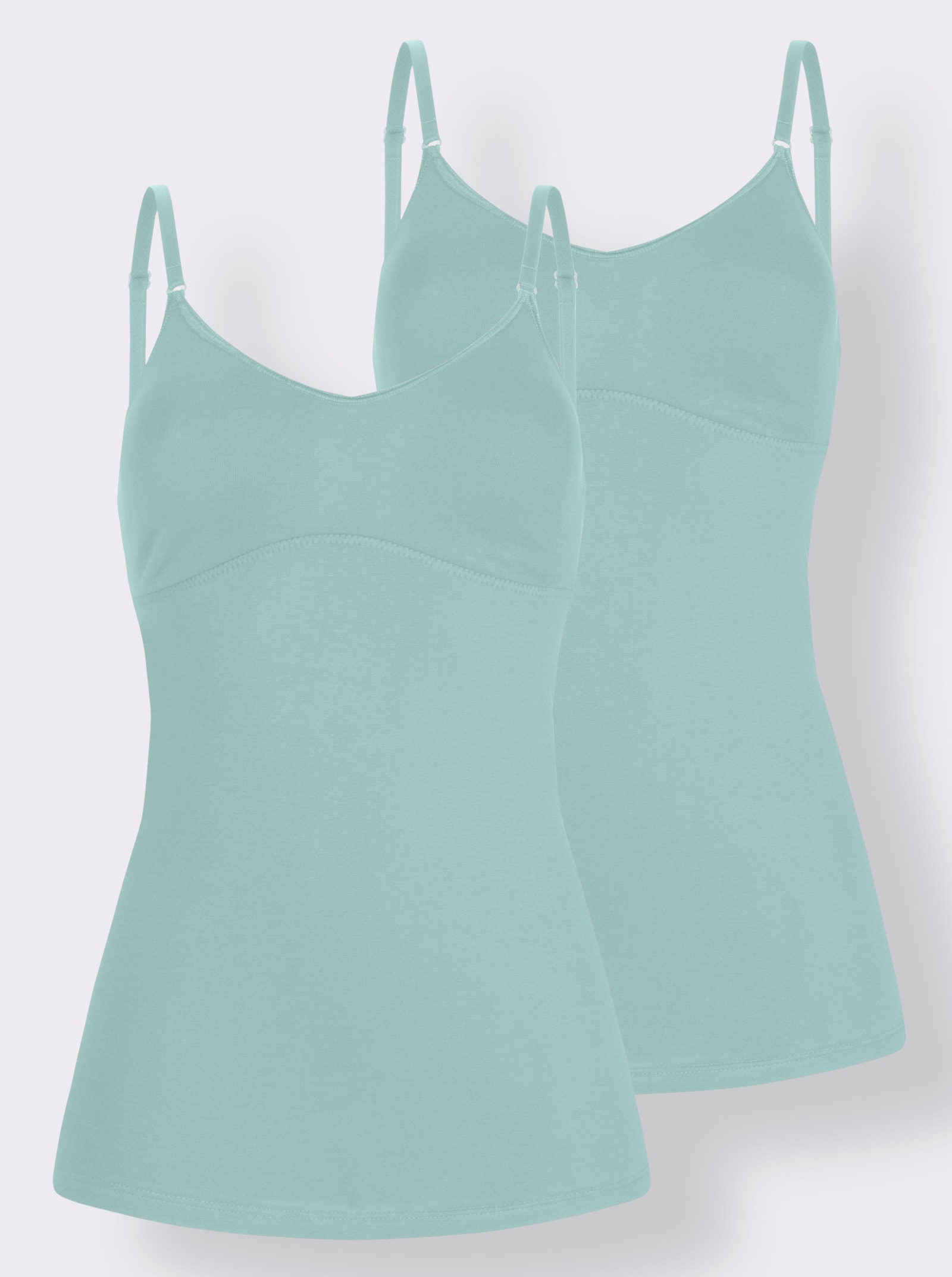 wäschepur BH-linne med dubbelt formpressade kupor - mint