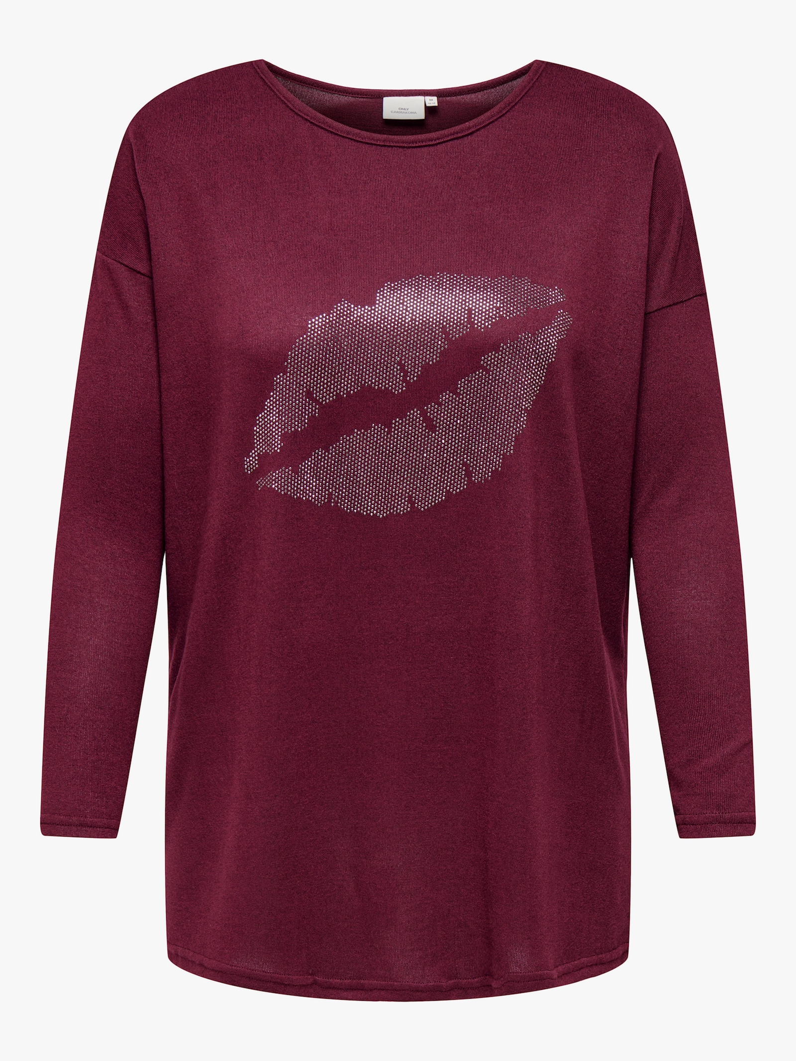ONLY CARMAKOMA Longshirt - zinfandel detail:lips