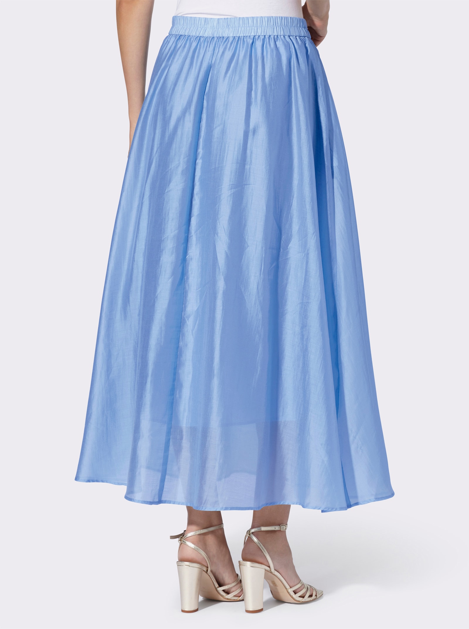 heine Schlupfrock mit seidigem Glanz - eisblau