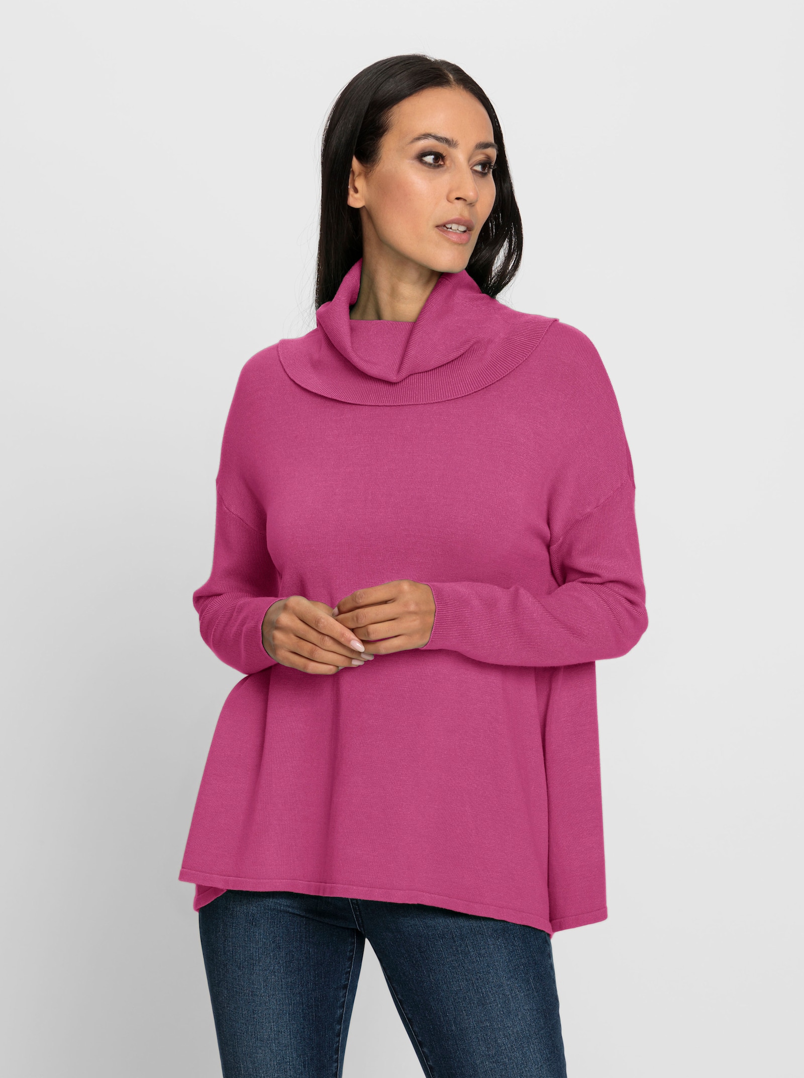 heine Rollkragenpullover im Oversized-Look - fuchsia