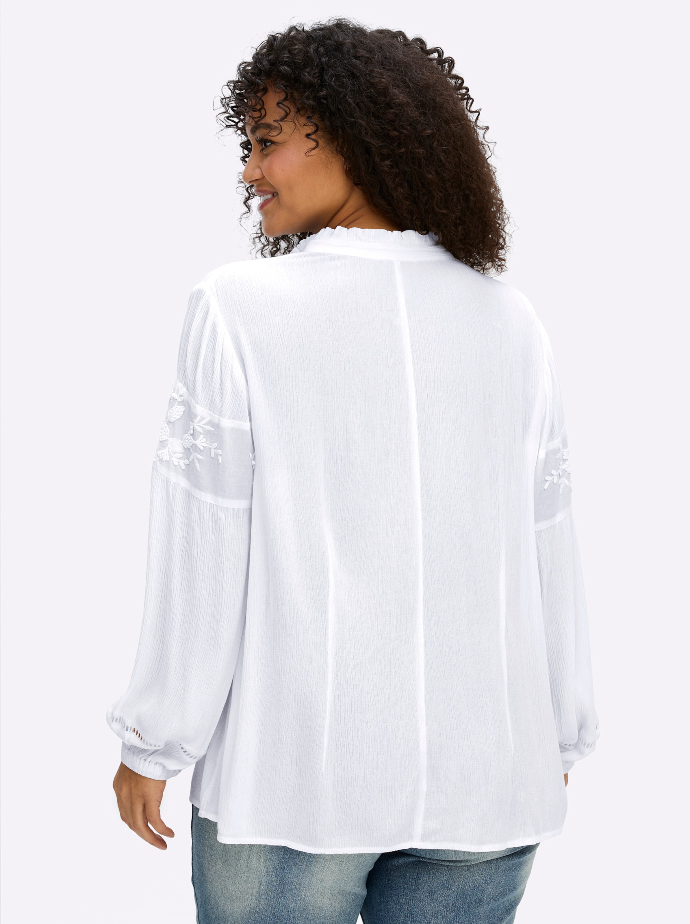 Bluse mit Stehkragen