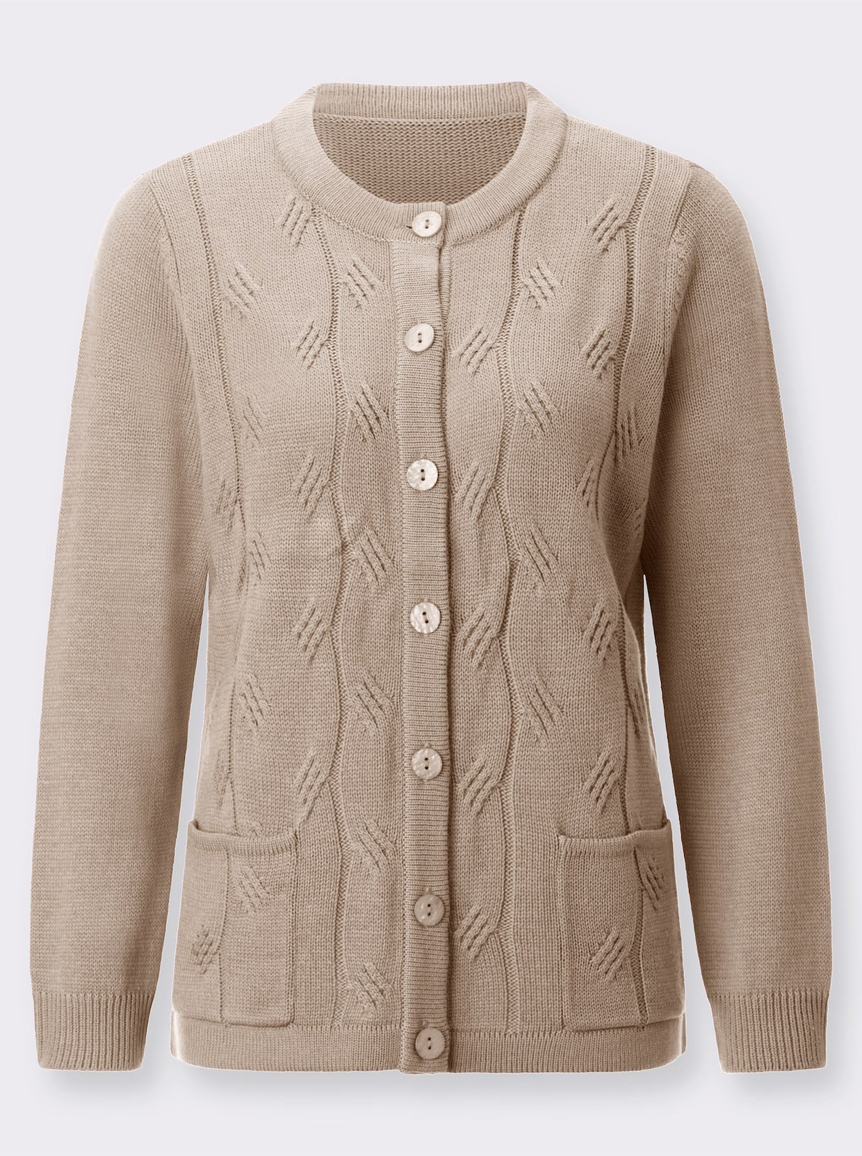 Strickjacke - sesam