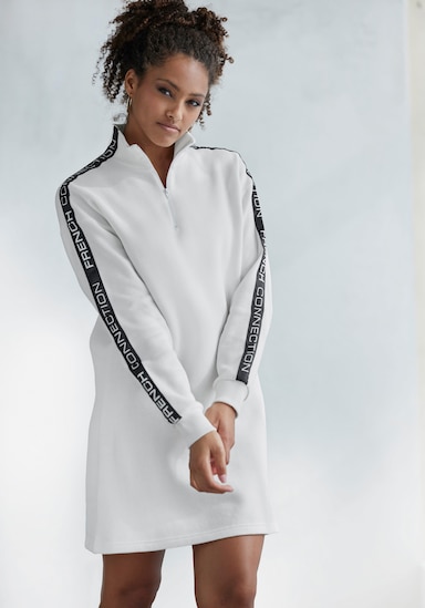 Robe en matière sweat - blanc cassé