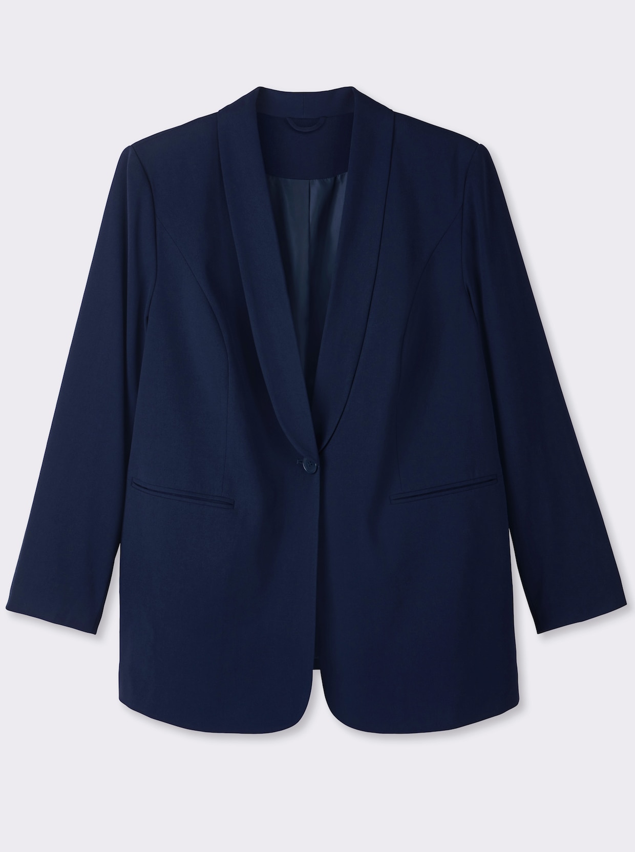 Blazer in langer Form - marine