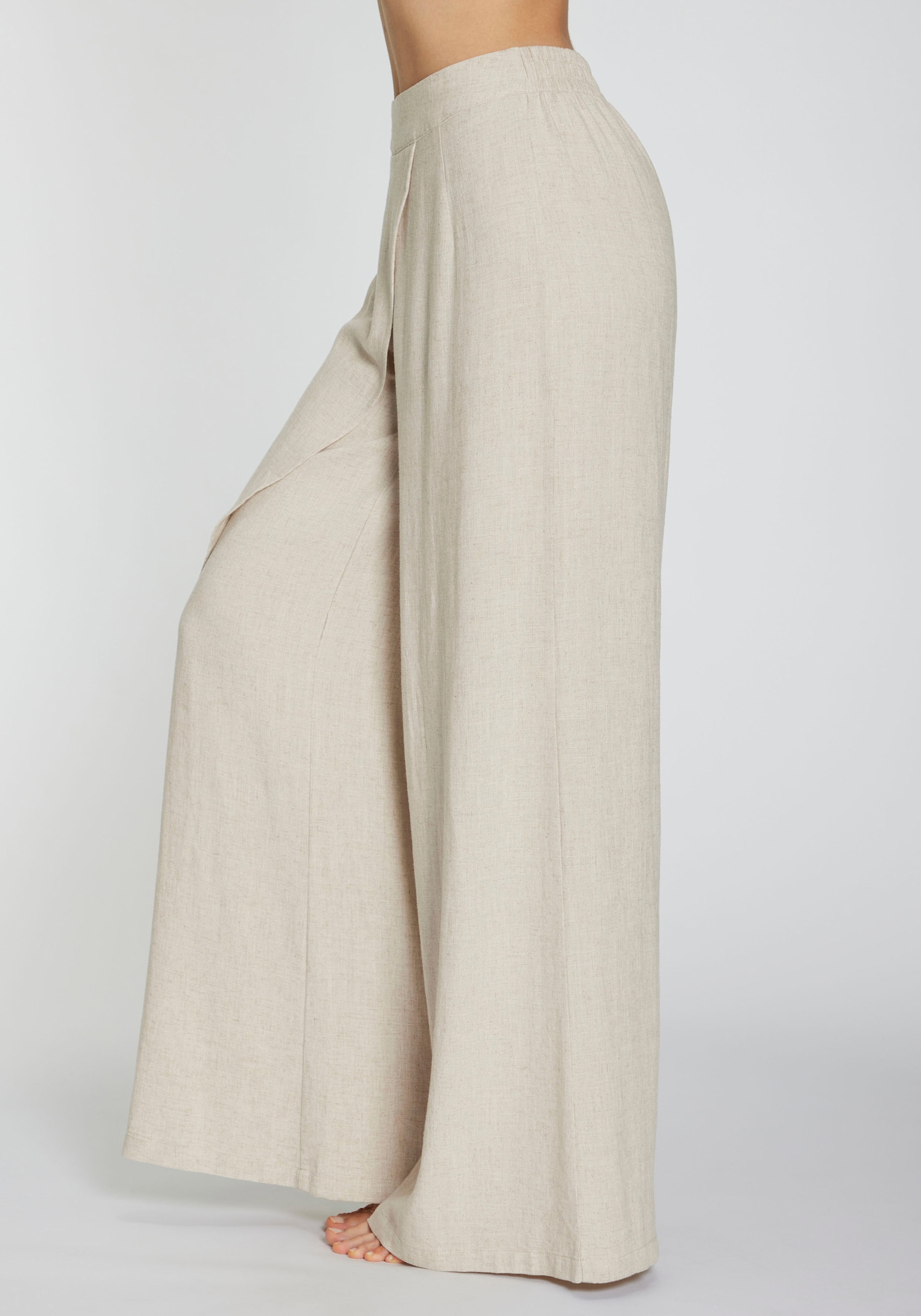 French Connection Pantalon en lin - beige chiné