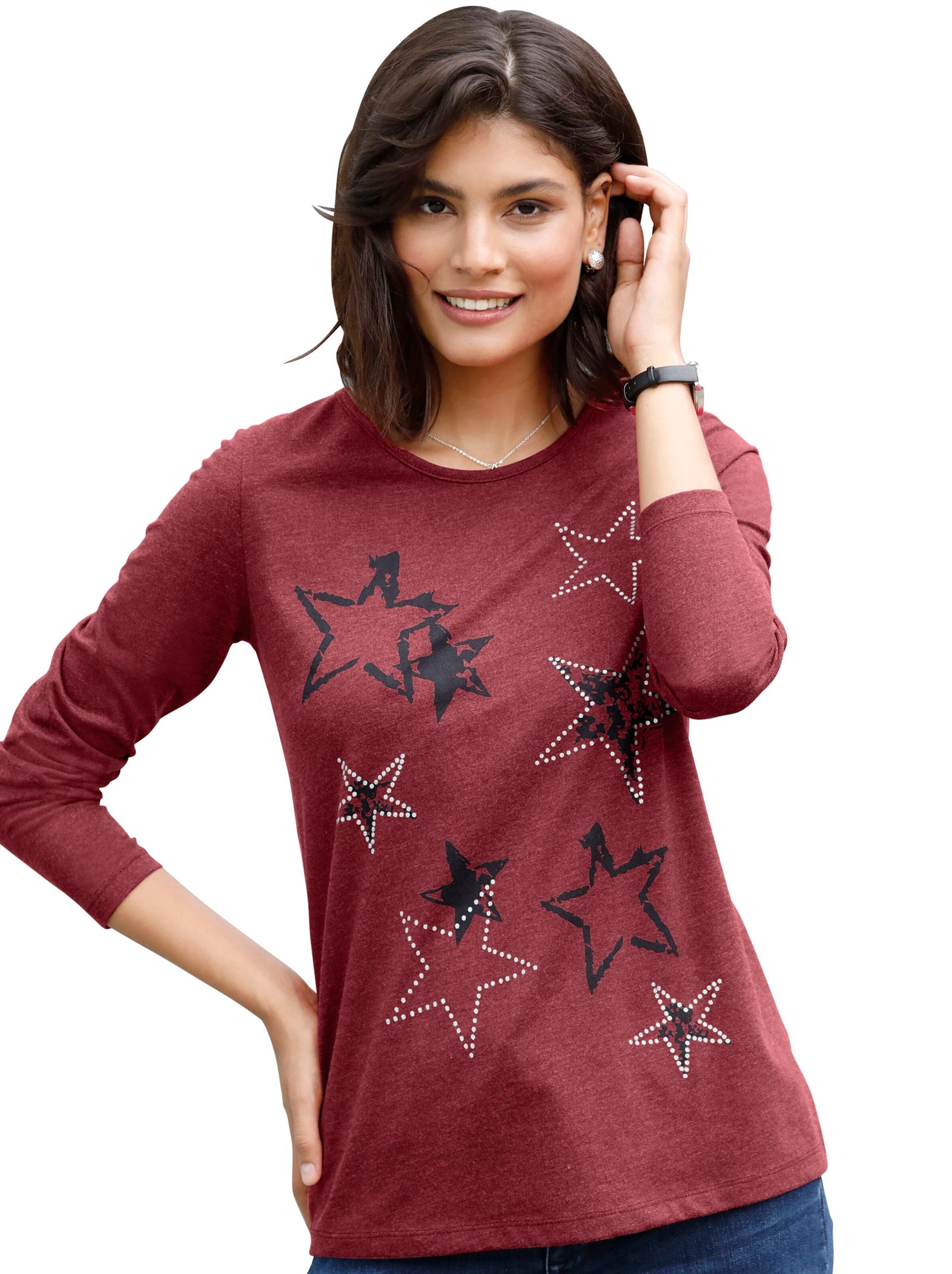 Shirt - kirsche-meliert