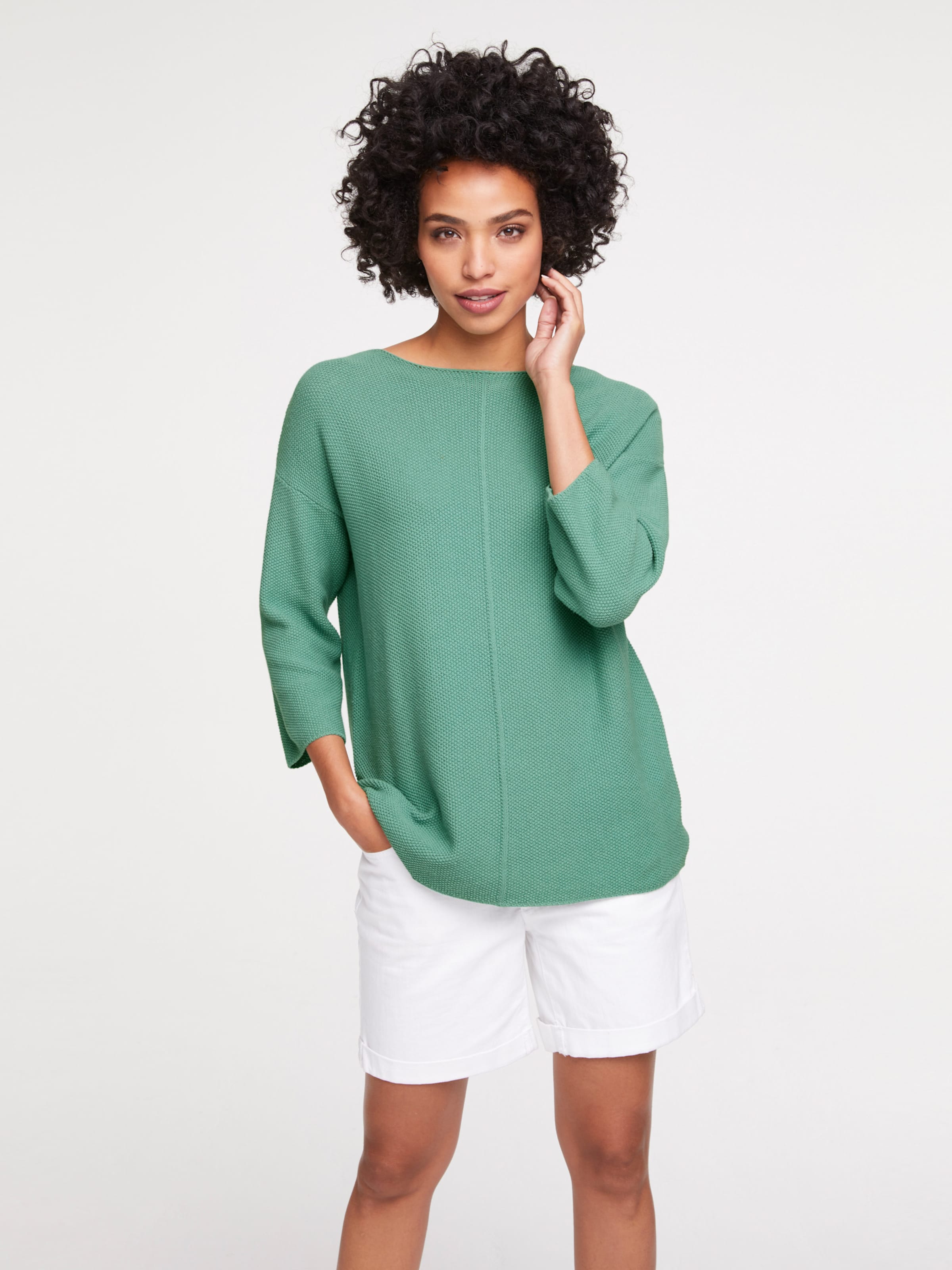 Witt Damen Oversized Pullover, lindgrün