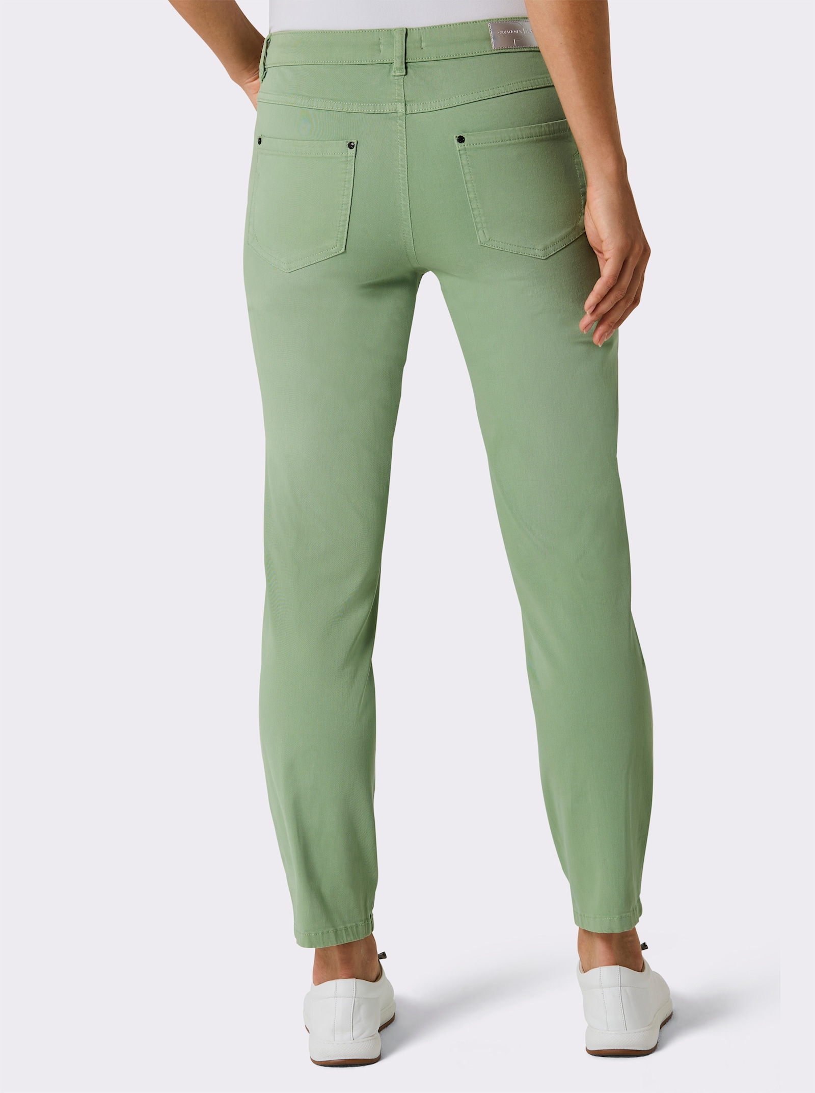 CREATION L PREMIUM 5-Pocket-Jeans mit weichem Griff - eucalyptus