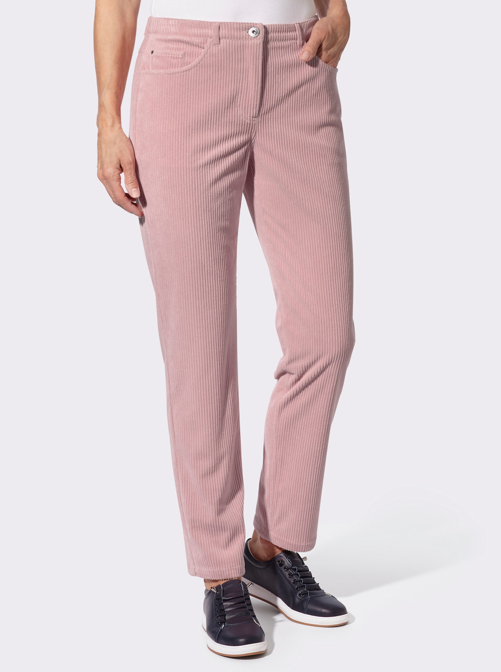 Cordhose in 5-Pocket-Form - hortensie