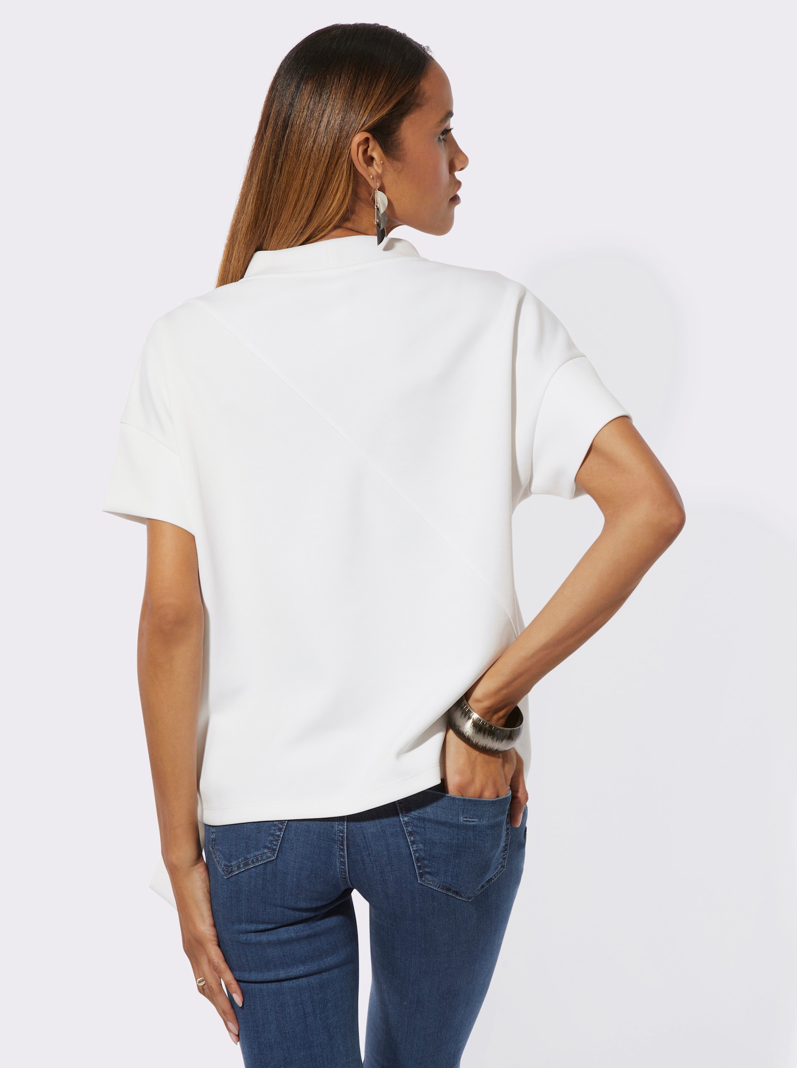 Sweatshirt in Oversize-Form - ecru