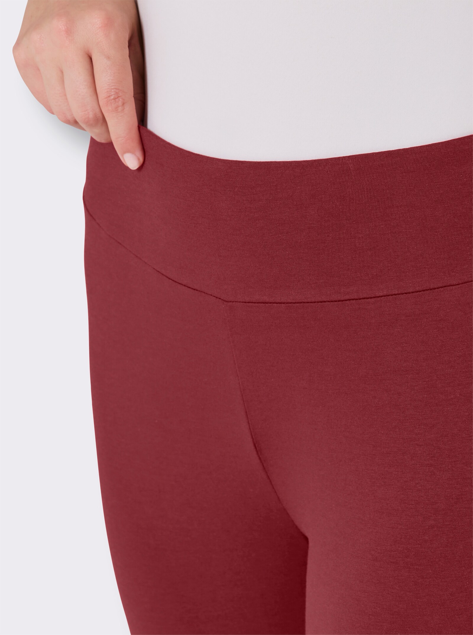 feel good Dehnbund-Hose mit Stretch - dunkelrot