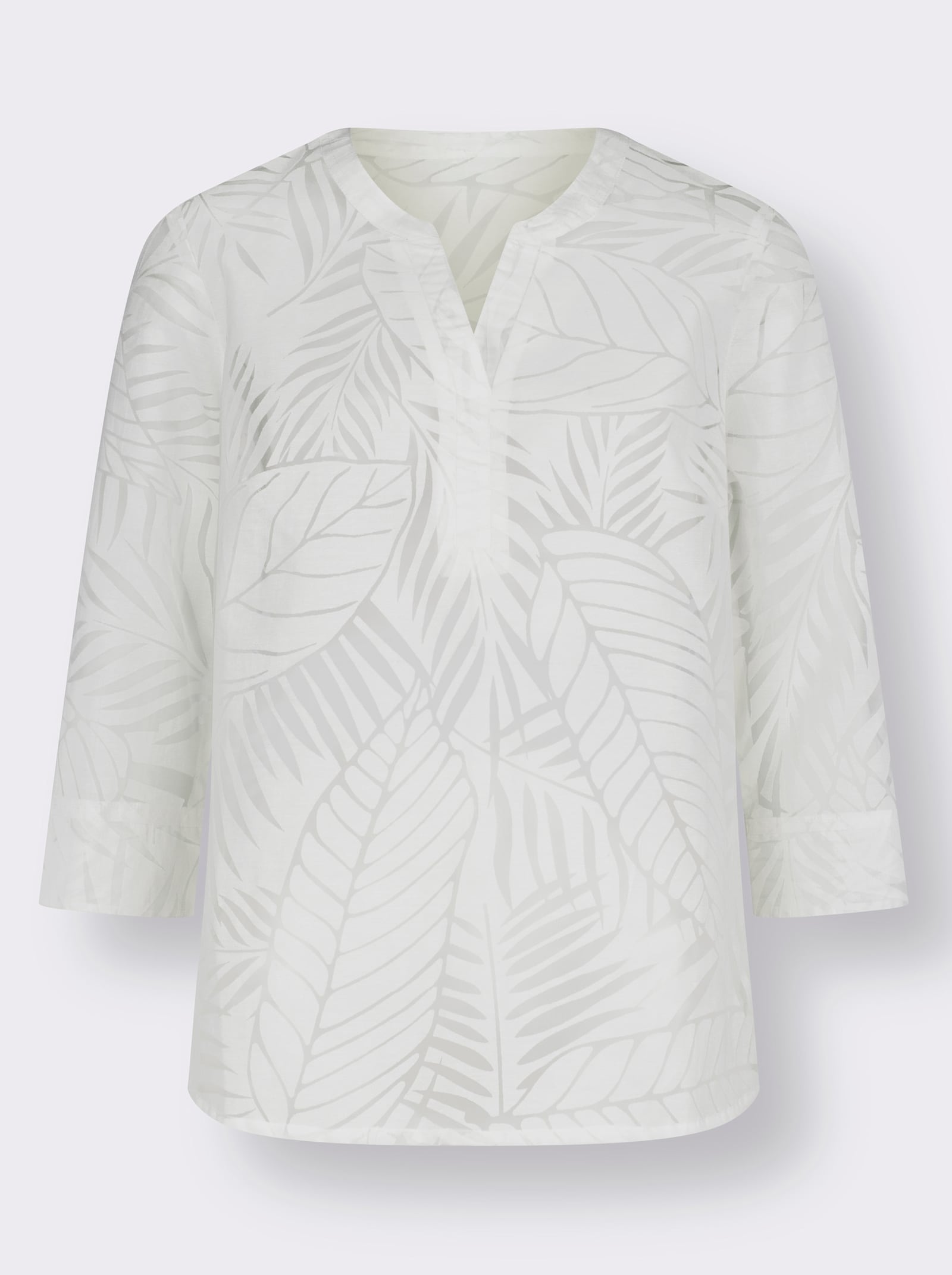 Schlupfbluse in Ausbrenner-Qualität - ecru