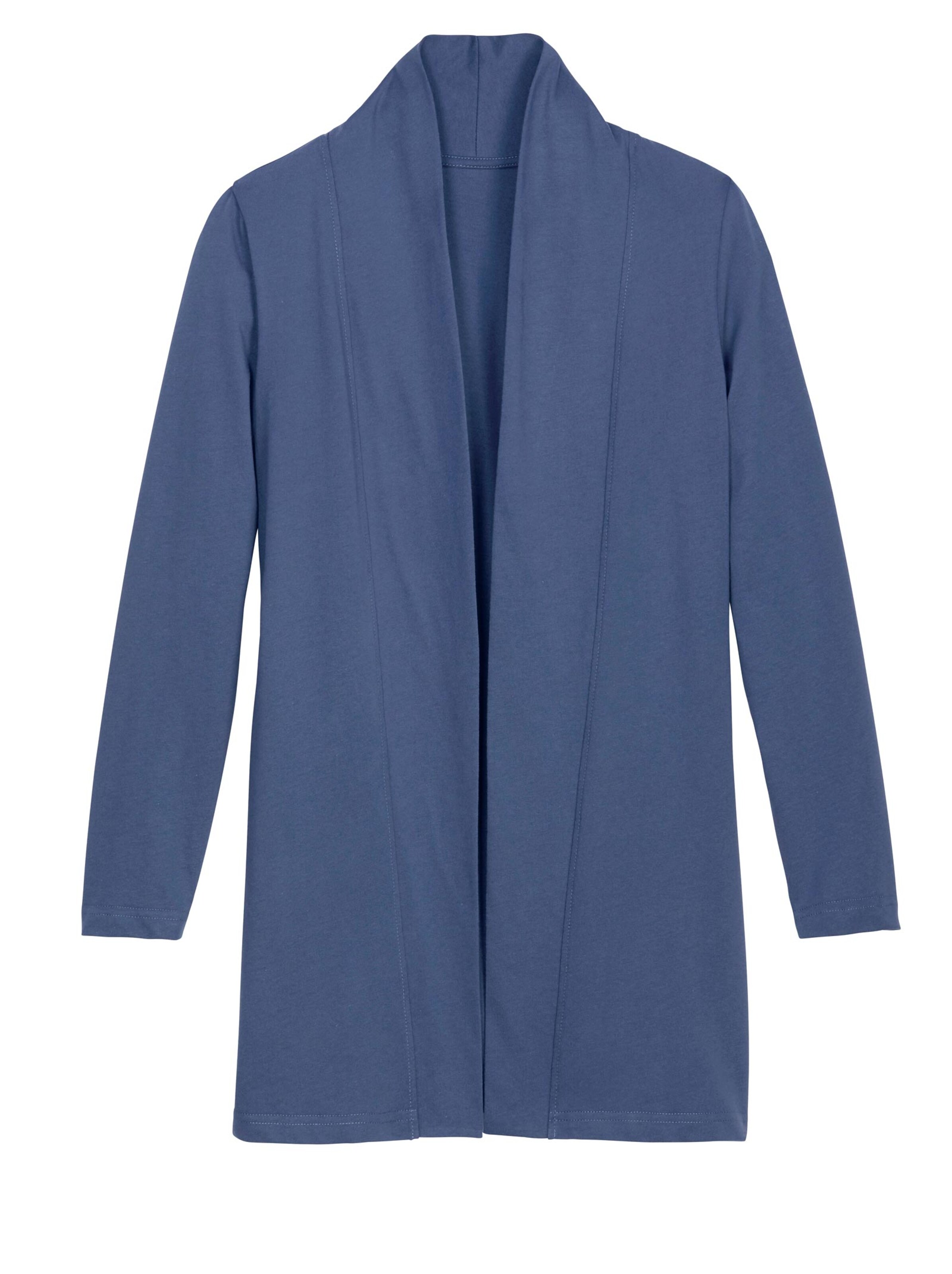 Long-Shirtjacke - jeansblau