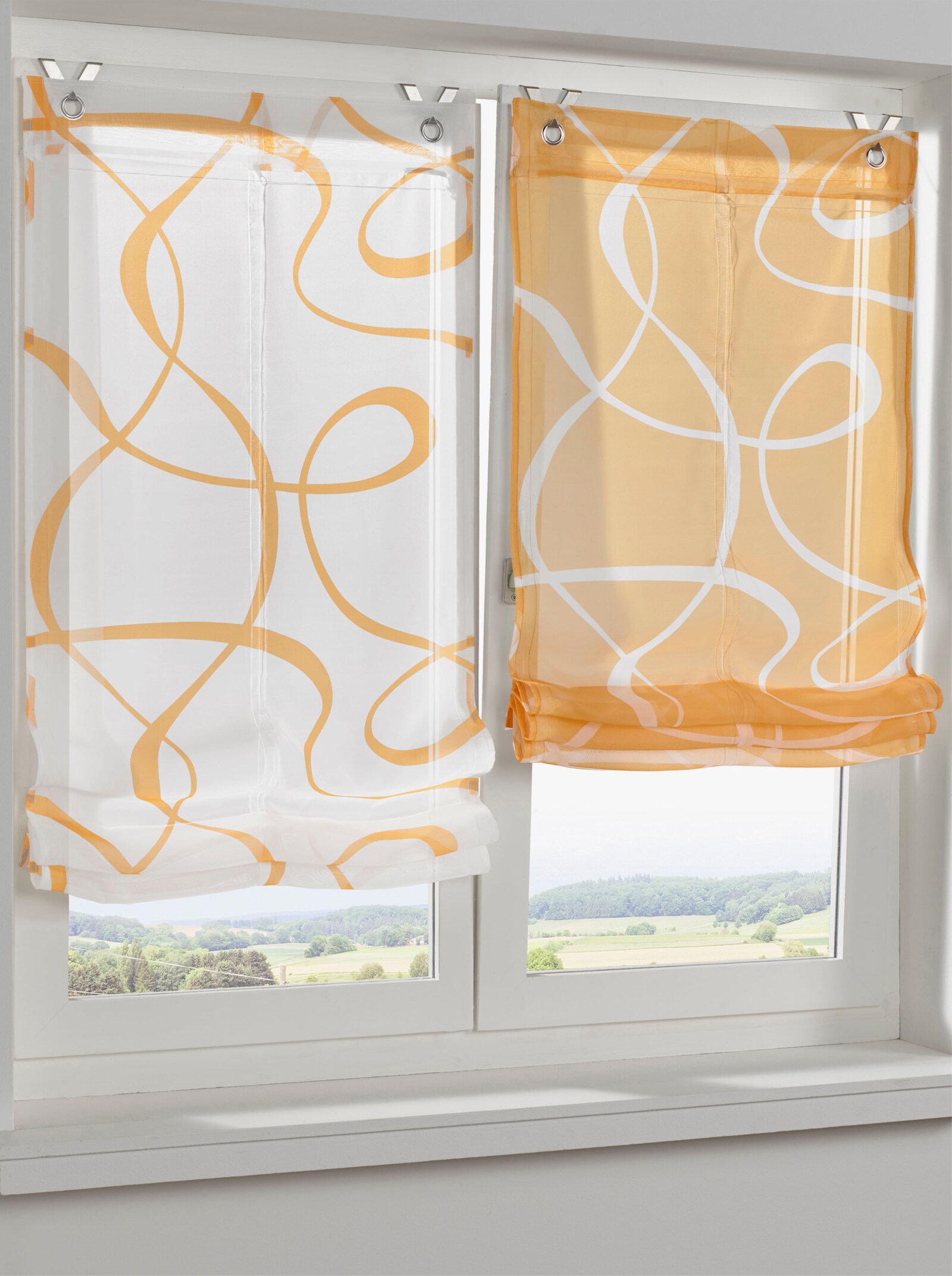 heine home Raffrollo - weiß-gelb