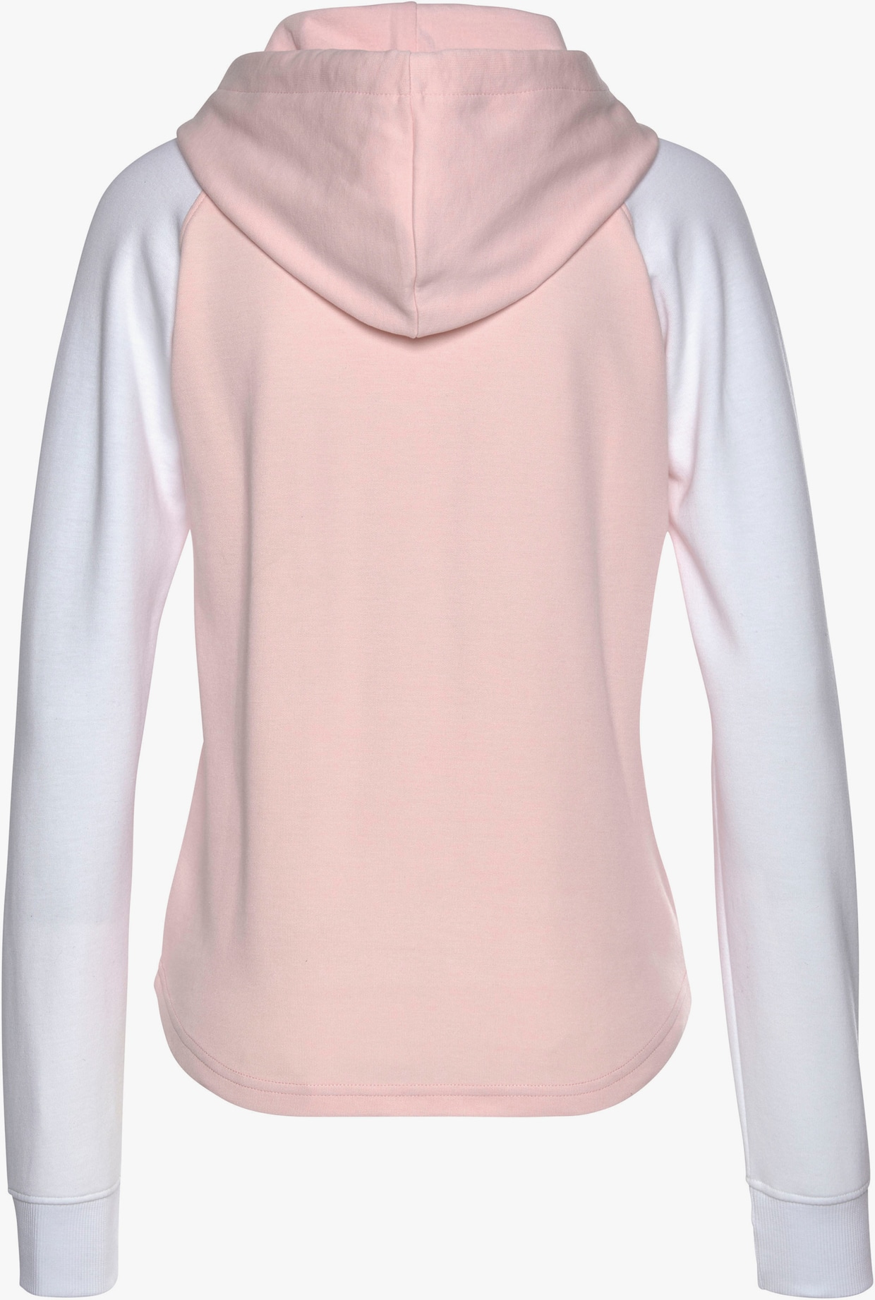 Kapuzensweatshirt - weiss-rosa