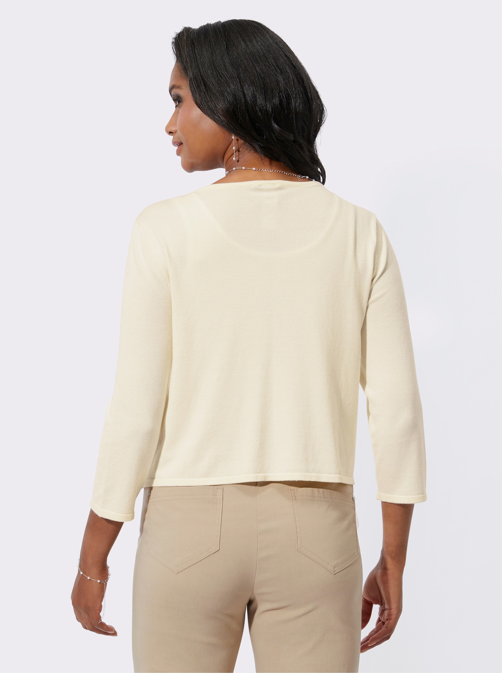 Bolero mit Zierspange - champagner