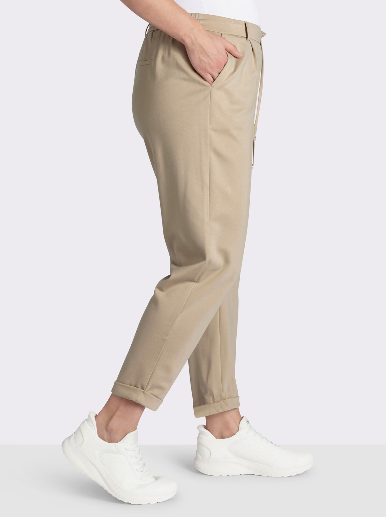 Jogg Pants in Interlock-Qualität - beige