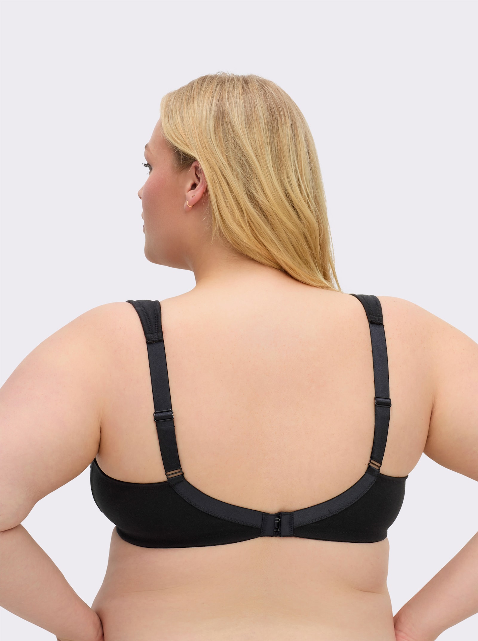 wäschepur Entlastungs-BH ohne Bügel mit breiten Komfortträgern - schwarz