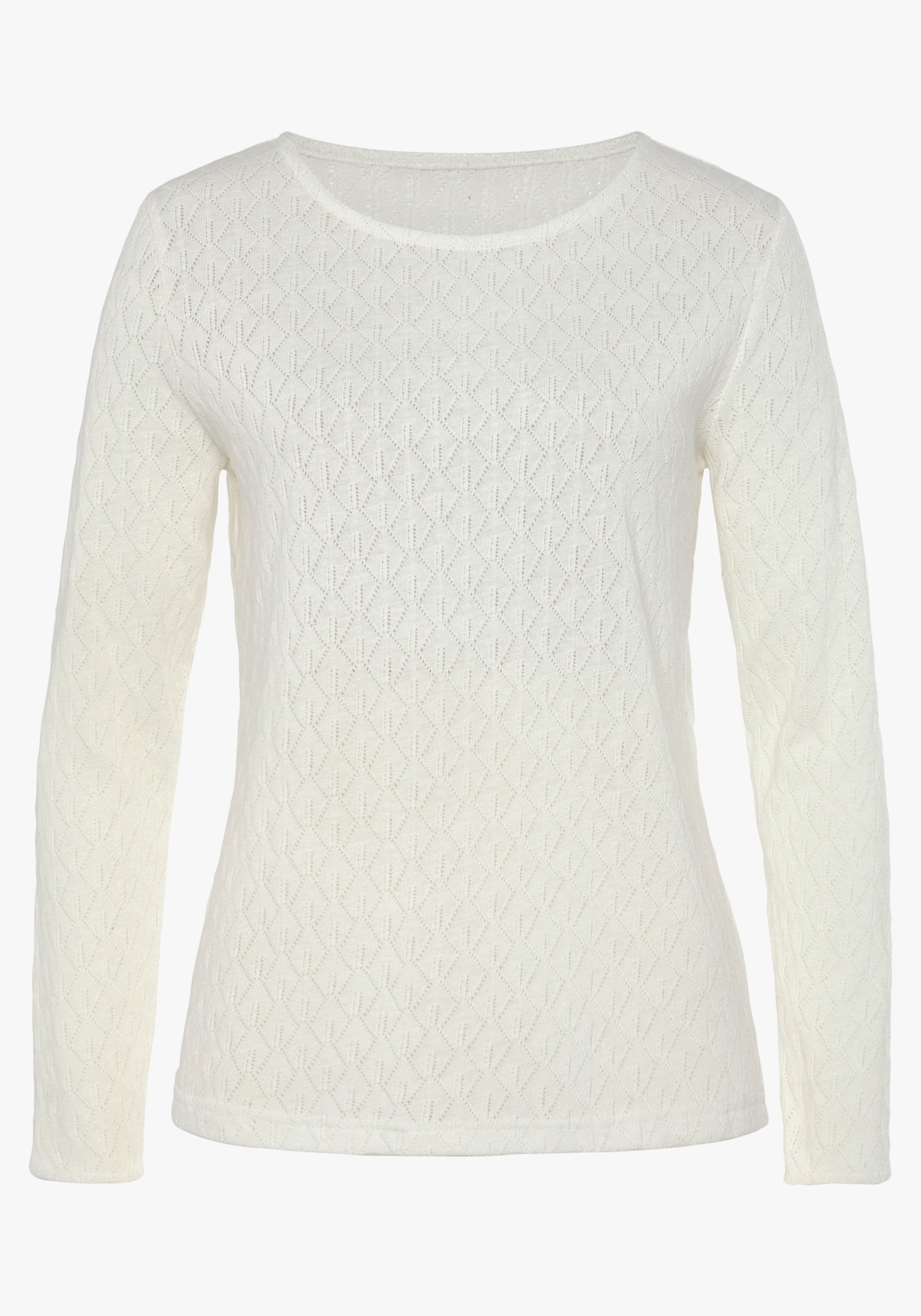 Vivance Langarmshirt - creme, schwarz