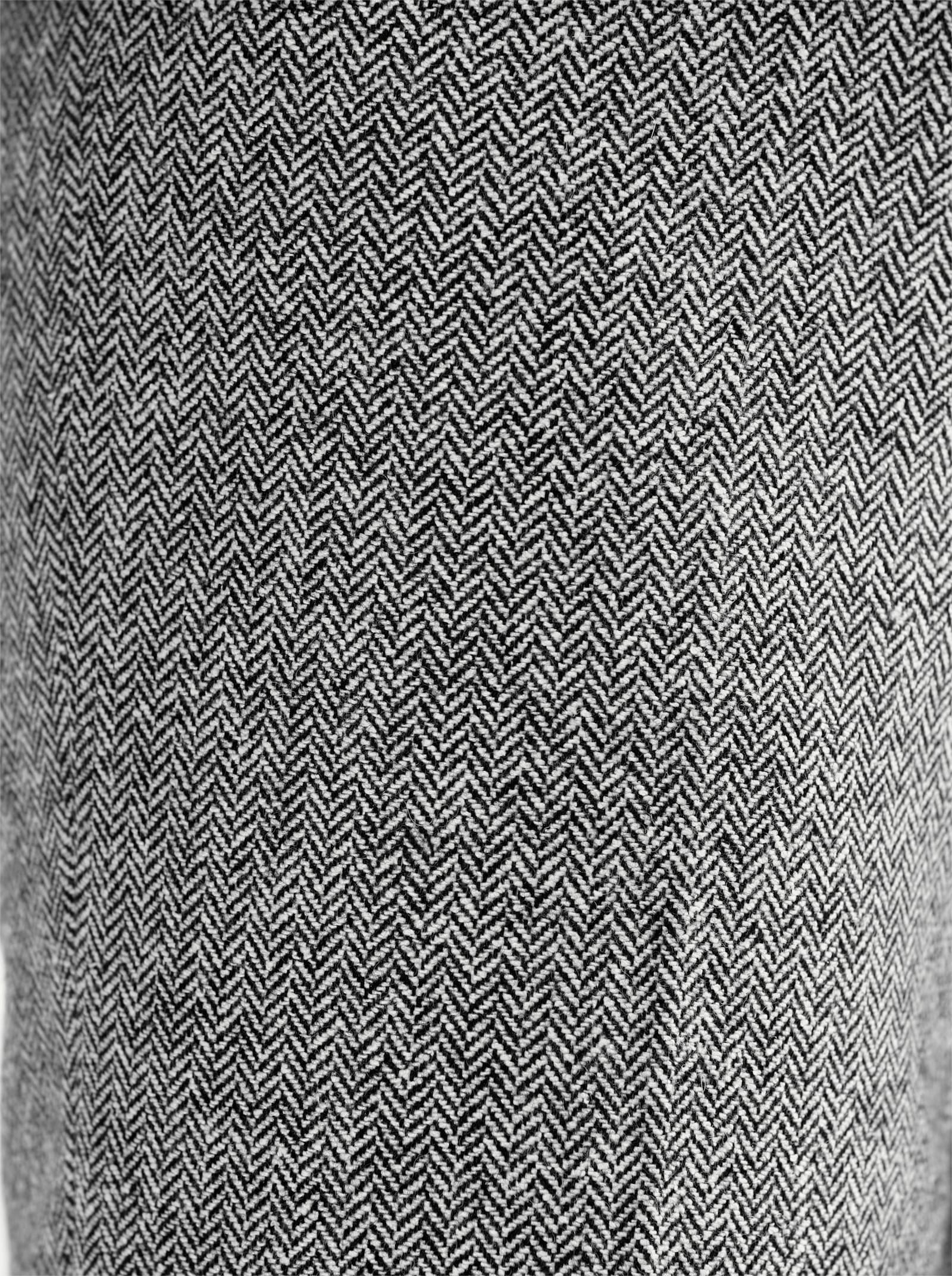 Come on Broek met persplooien en taillenaden - zwart/wit visgraat