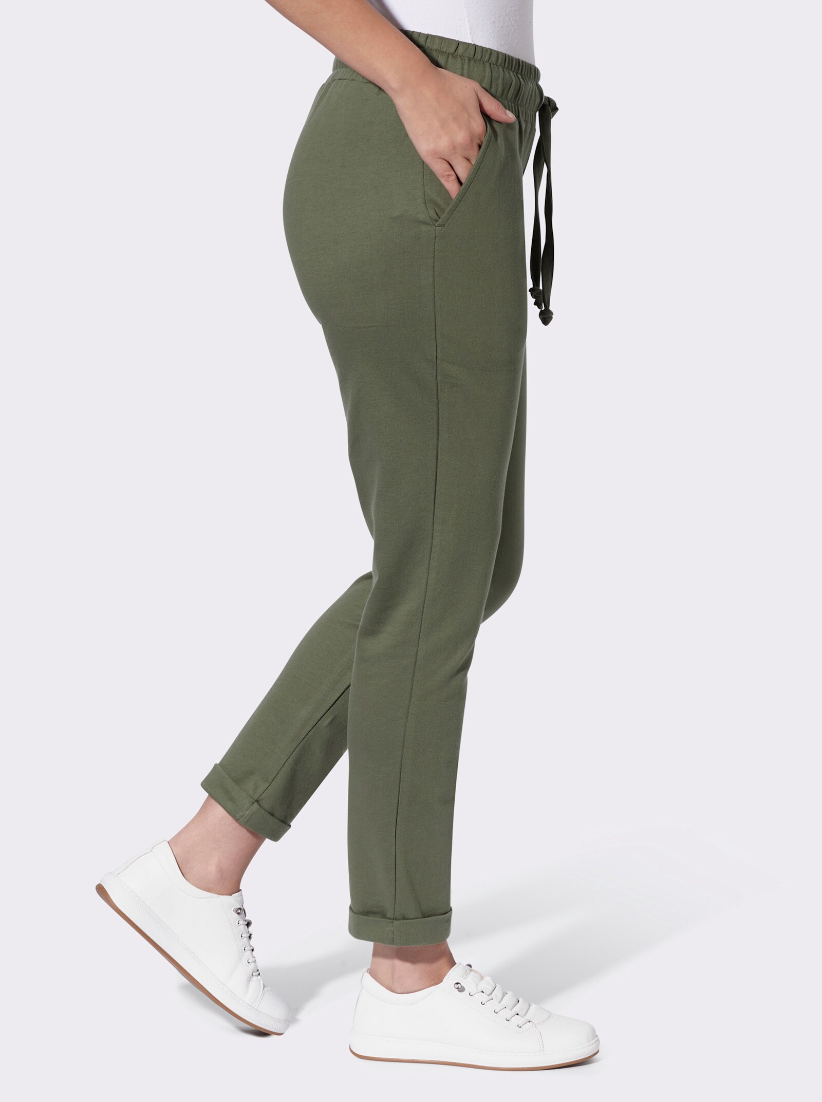 Sweathose mit Rundum-Dehnund - khaki