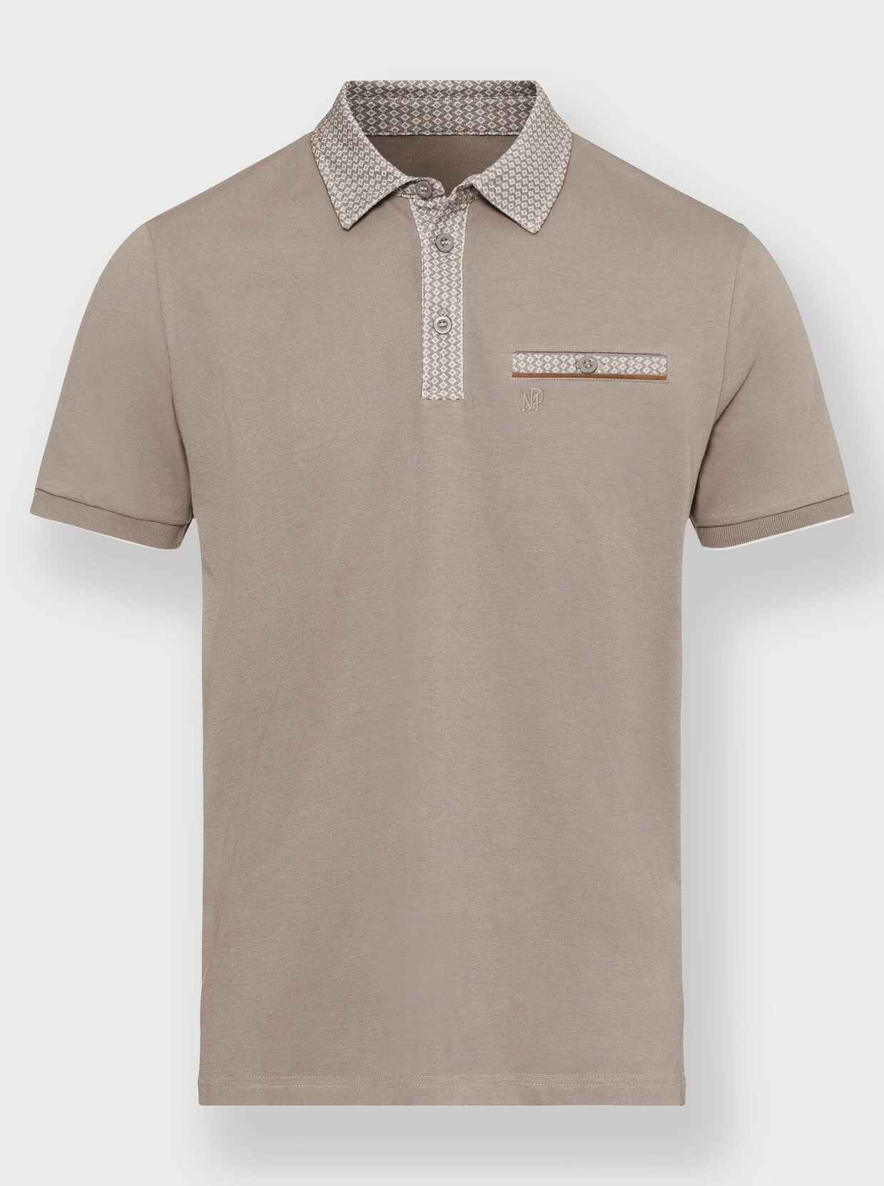 Marco Donati Kurzarm-Poloshirt - sesam