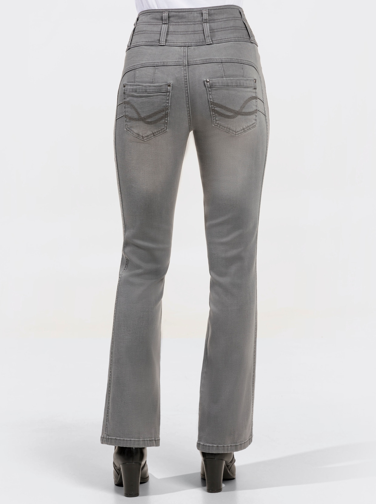 Jean 5 poches - gris clair-denim