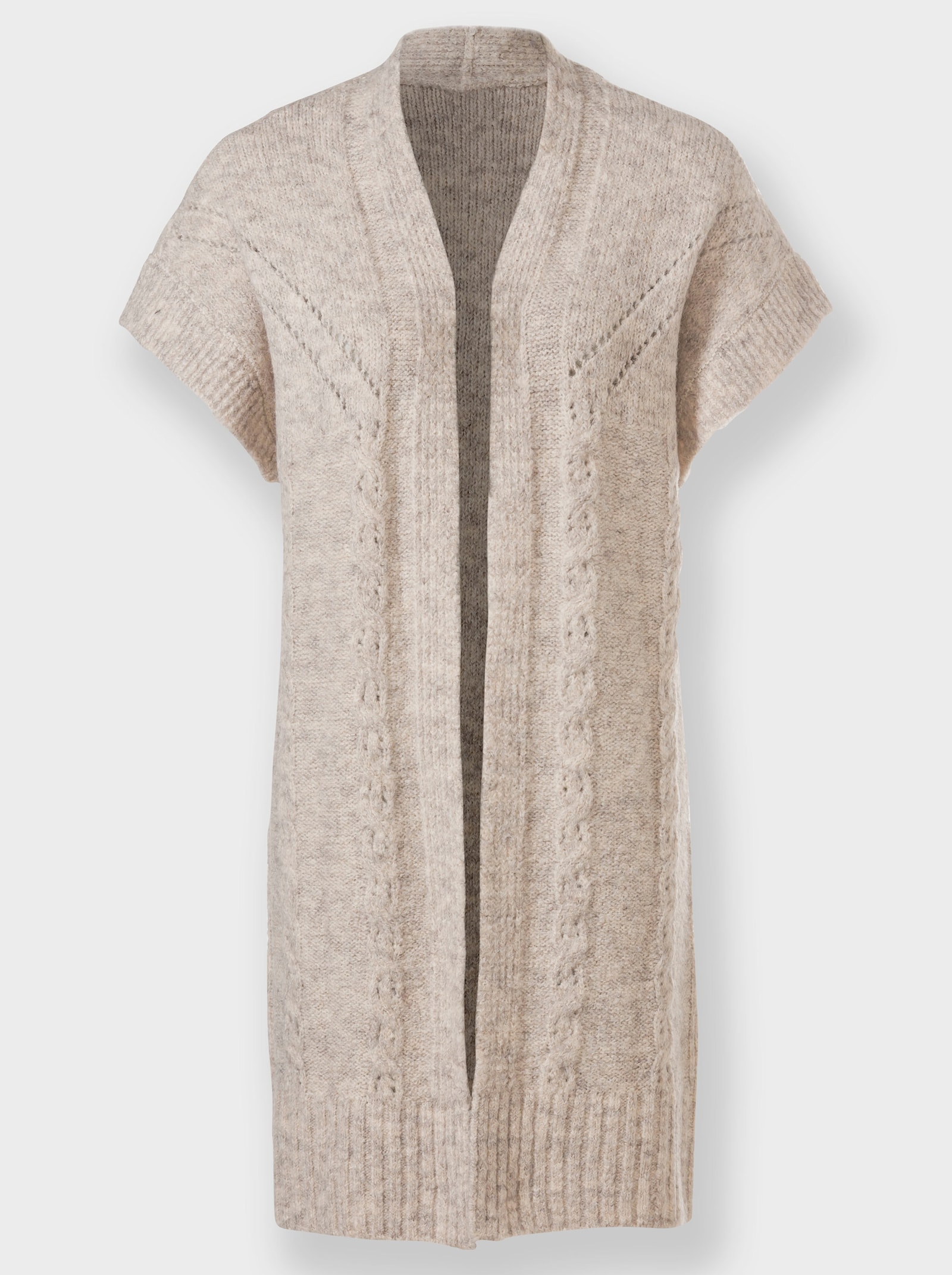 heine Strickjacke ohne Verschluss - sesam-champagner-meliert