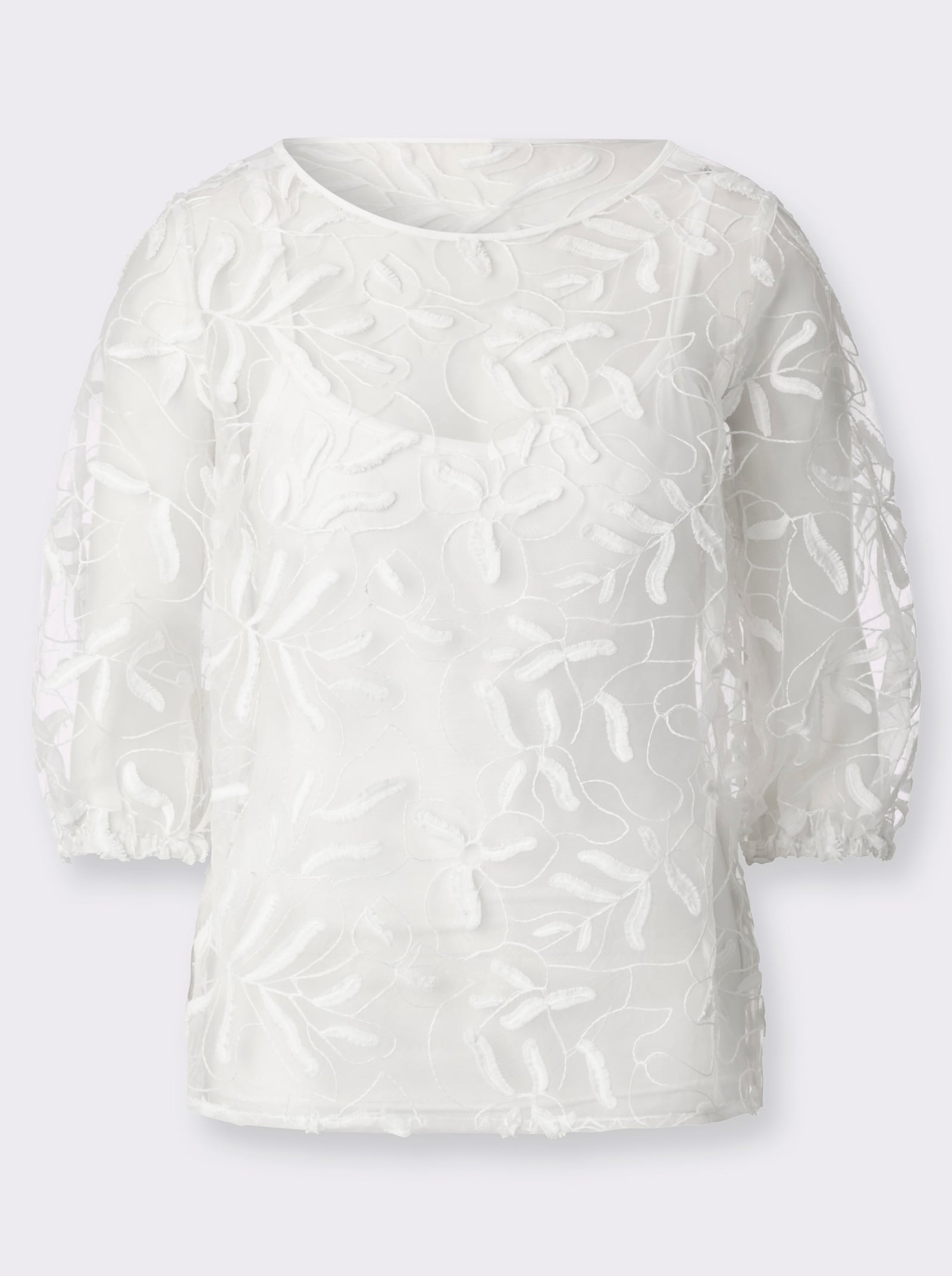 Spitzenbluse inklusive Top - ecru