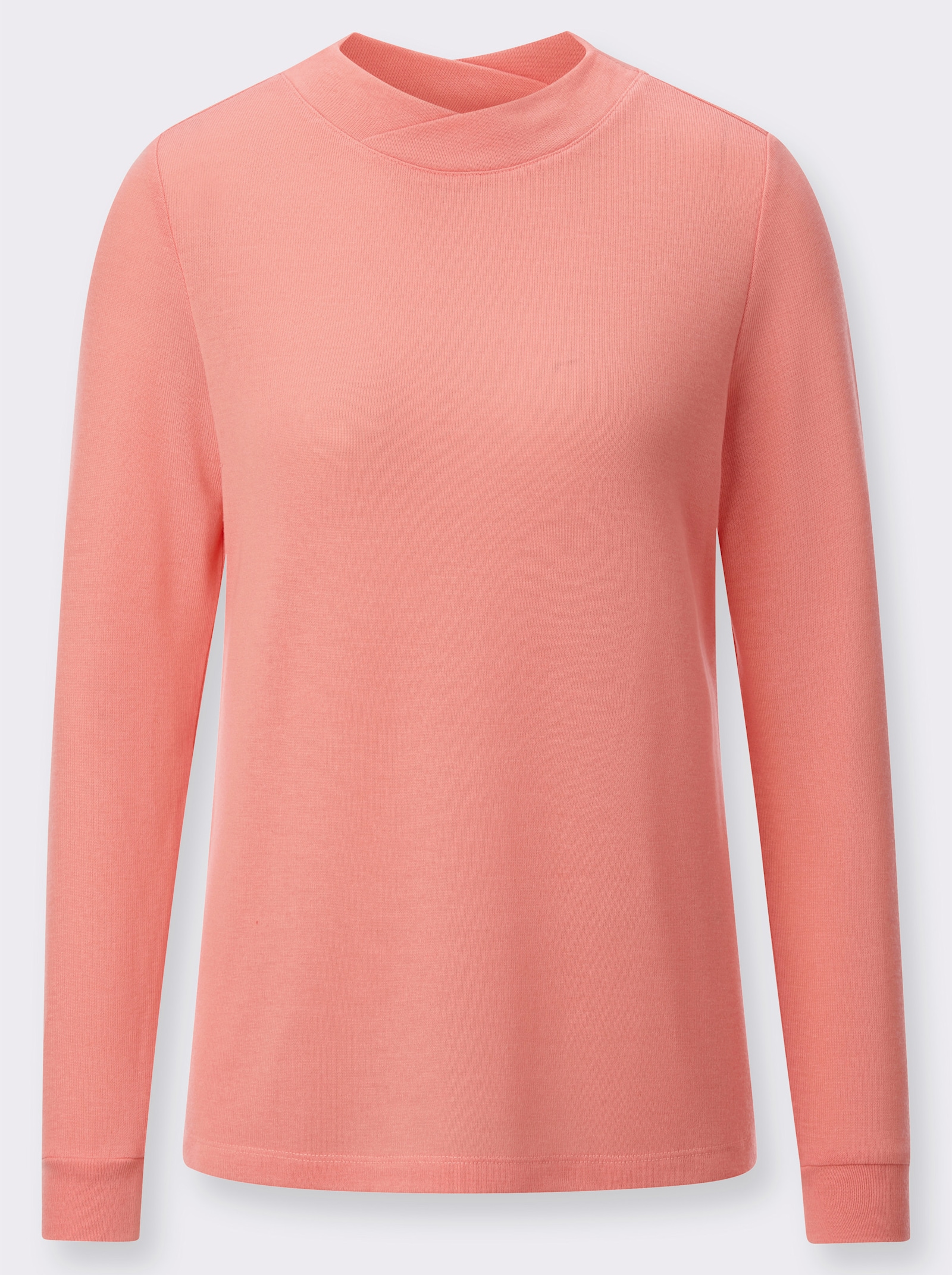 Shirt met lange mouwen, van binnen geruwd - flamingo