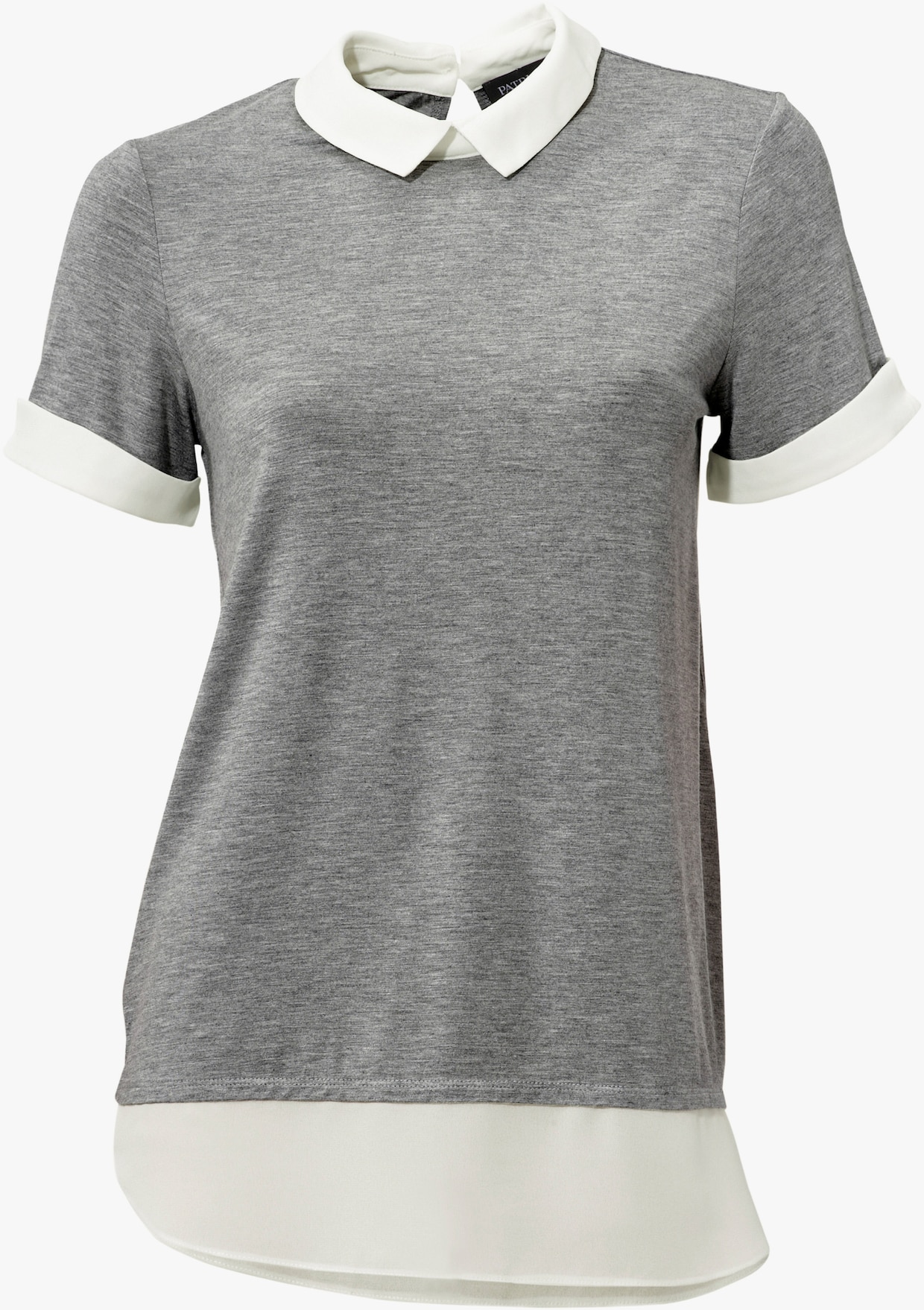 heine Rundhals-Shirt - grau-melange