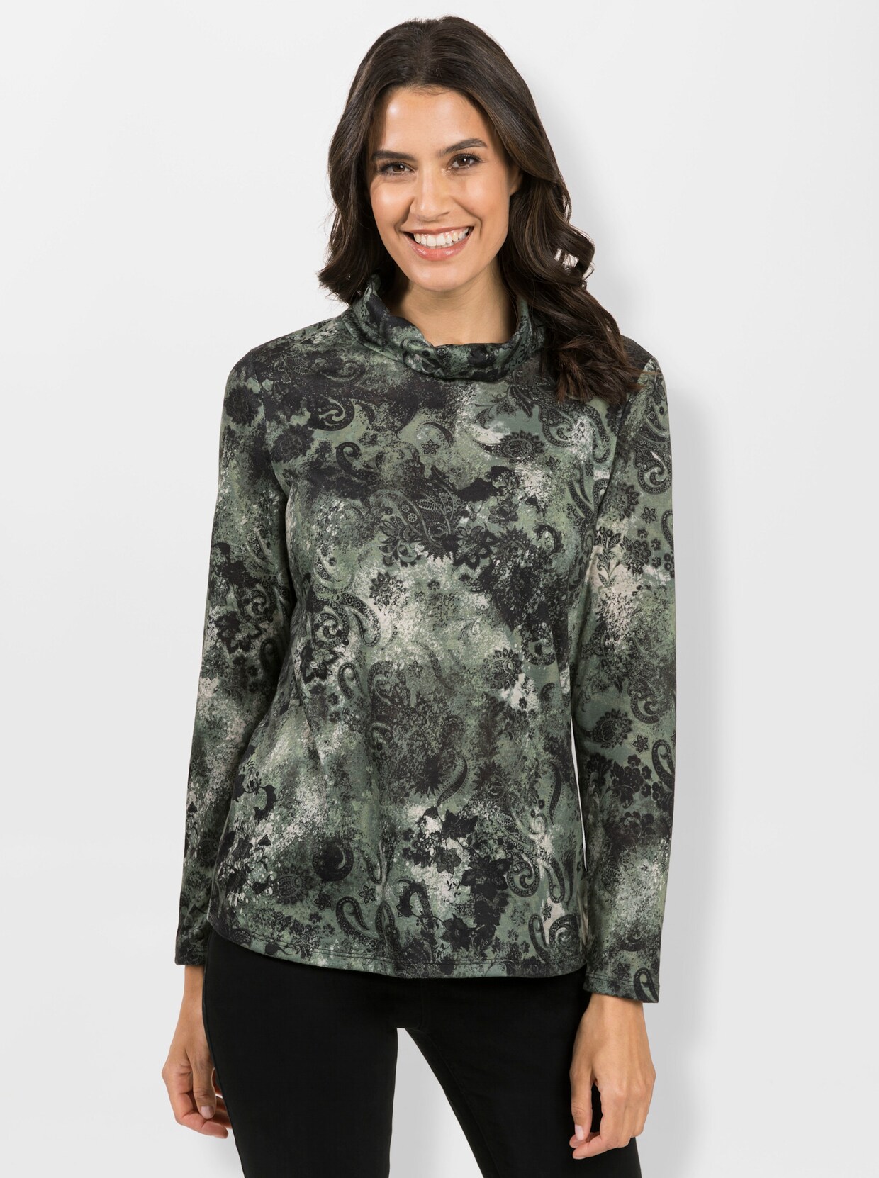 Print-Shirt - khaki-bedruckt
