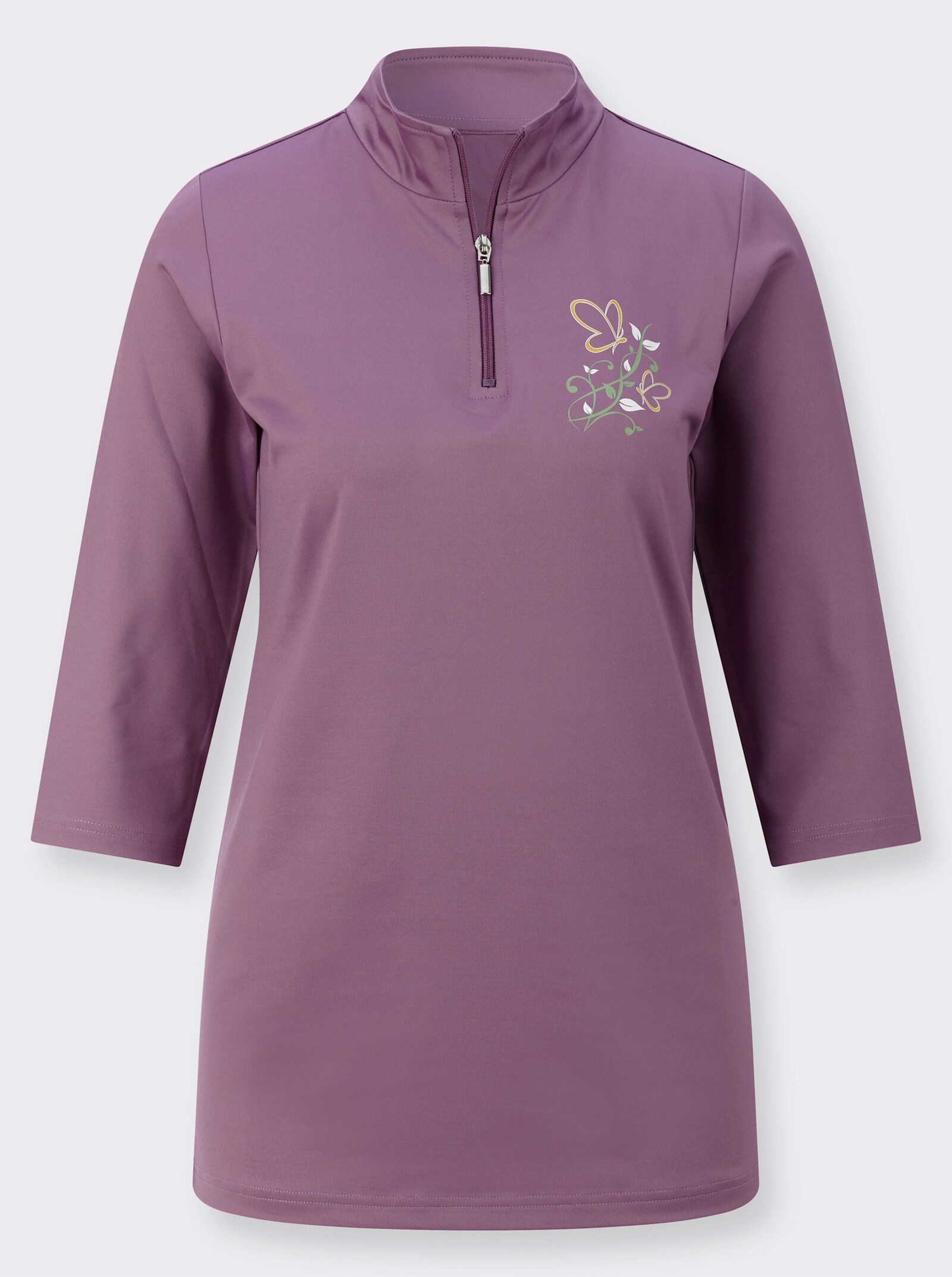 Freizeitshirt mit Druckmotiv - violett
