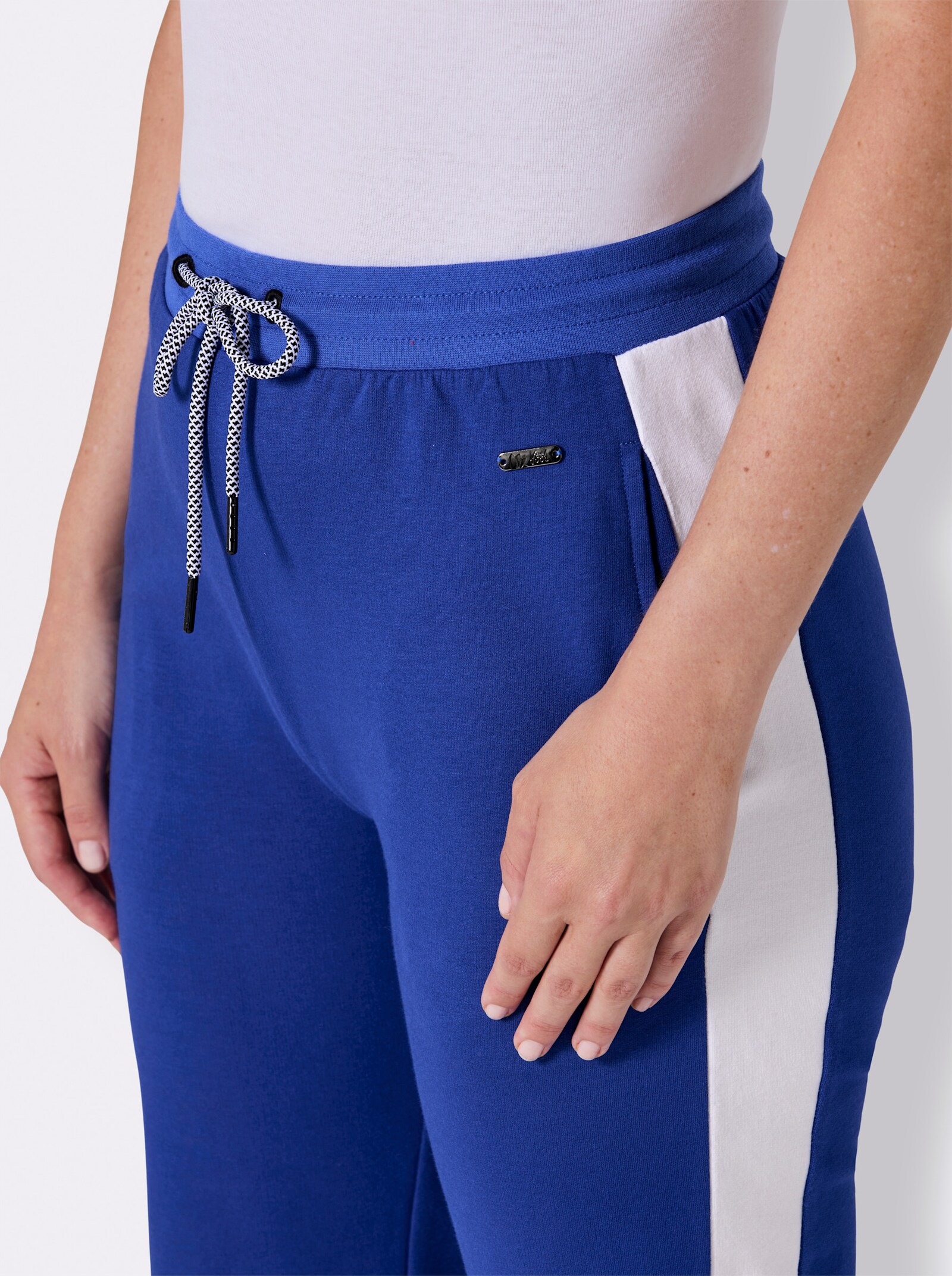 feel good Hose - royalblau-ecru