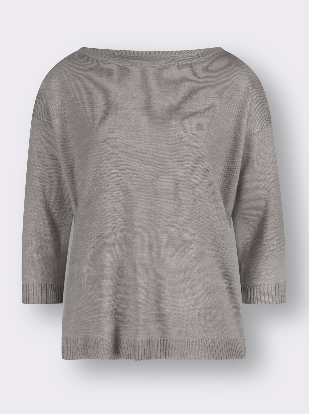 Pletený svetr - kamenná šedá-melír