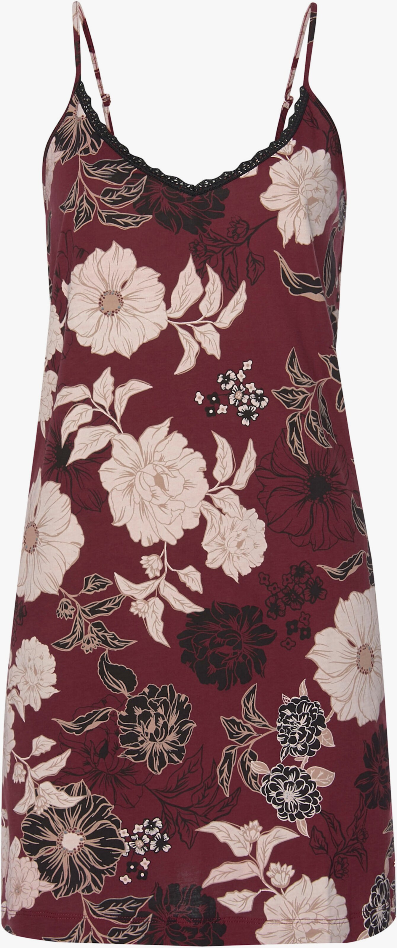 s.Oliver Negligé - bordeaux gebloemd