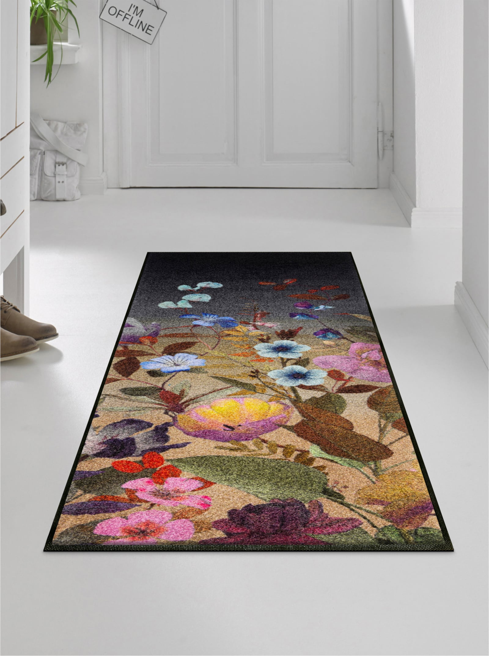 wash+dry by Kleen-Tex Fußmatte - blau-beige-bedruckt