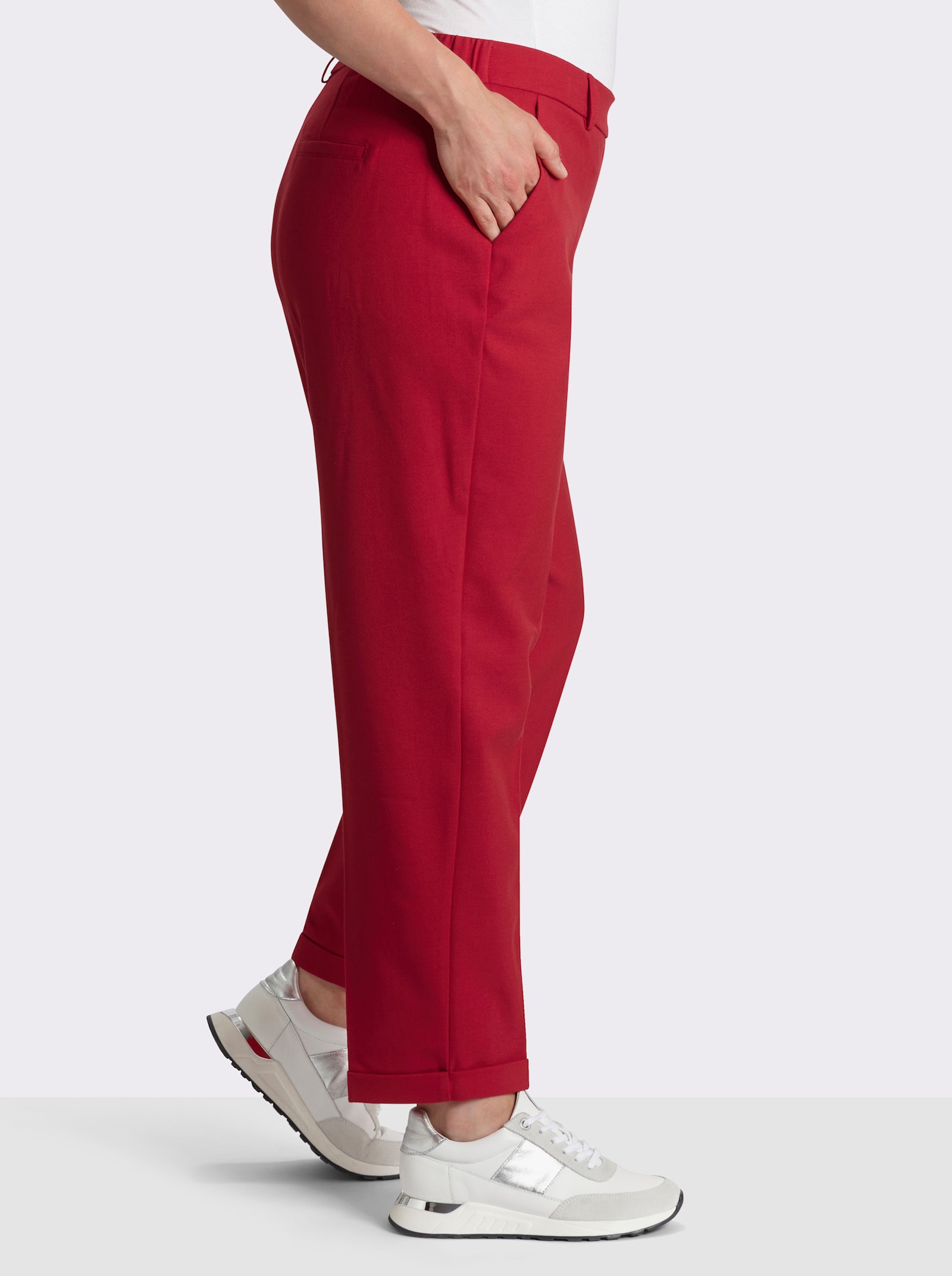 Hose mit Bügelfalten - rot