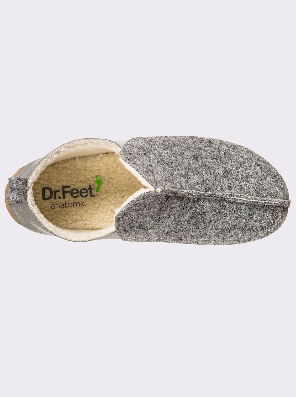 Dr. Feet Huisschoen - grijs/zilverkleur
