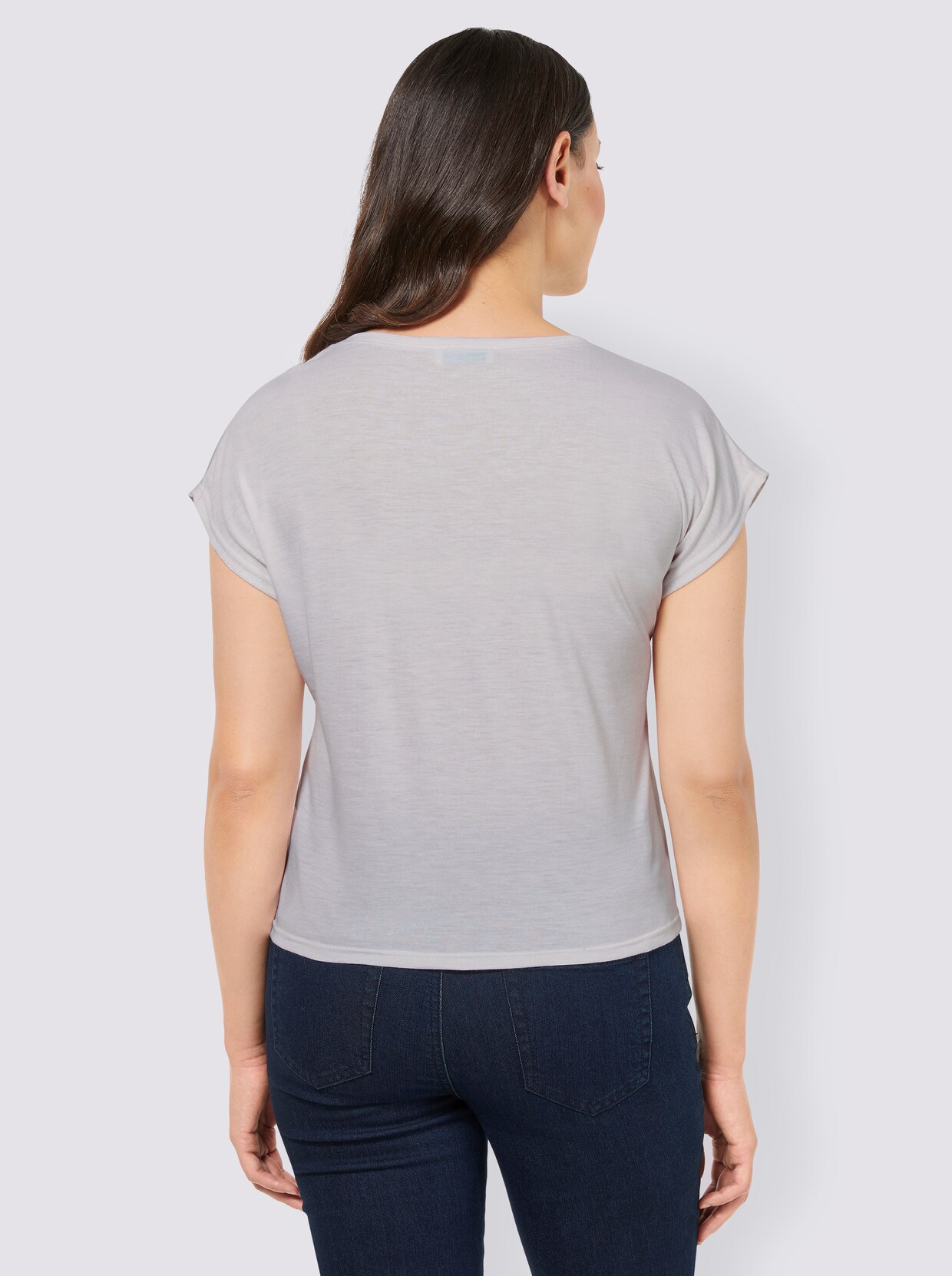 Rundhalsshirt - ecru