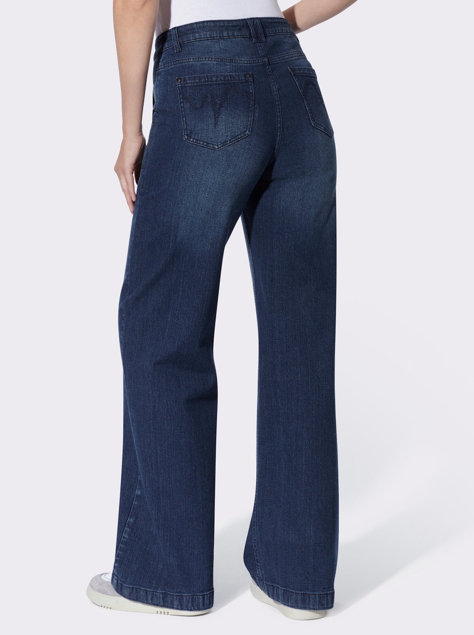 heine Jeans mit weitem Bein - dark blue
