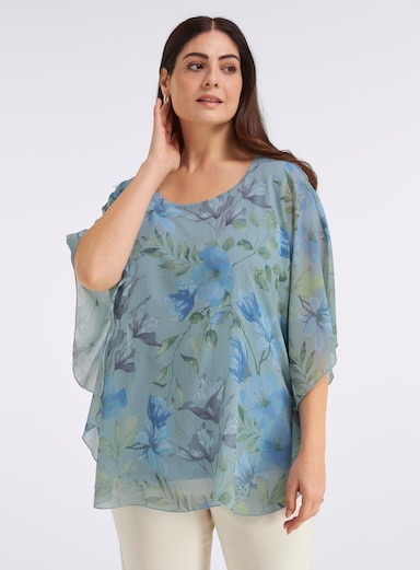 sheego Tuniek in capemodel - kalkmint/ijsblauw bedrukt