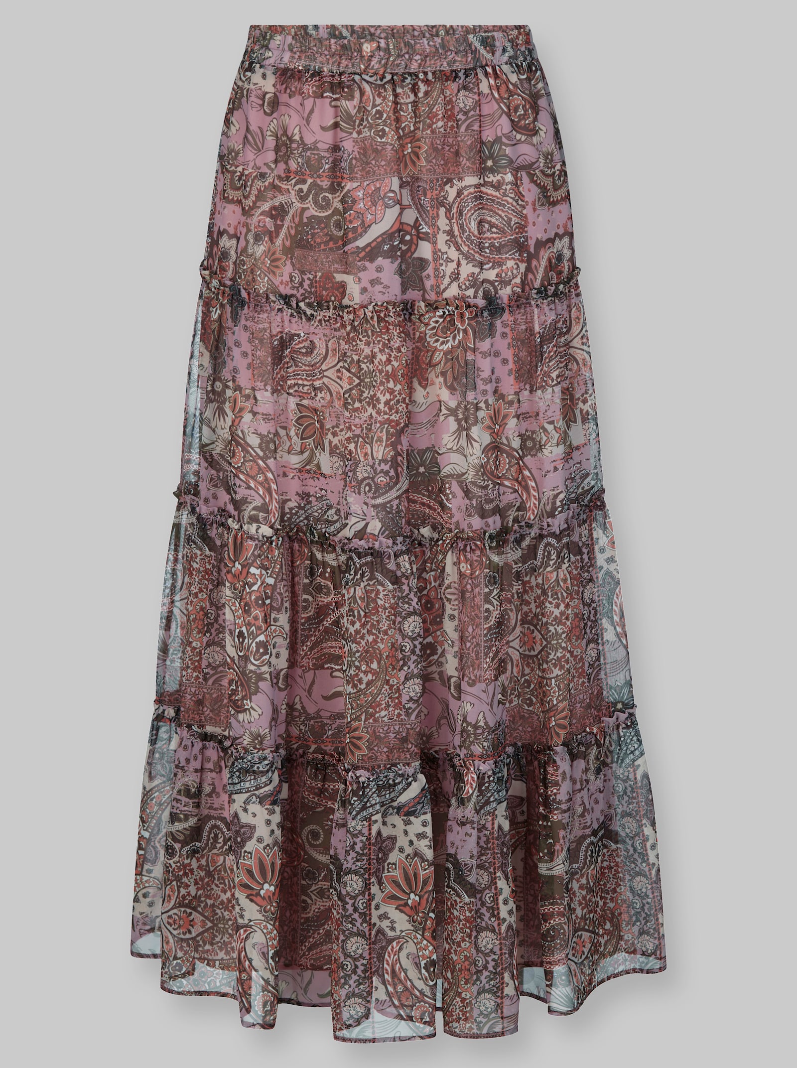 heine Stufenrock mit Paisley-Muster - hortensie-schoko-bedruckt