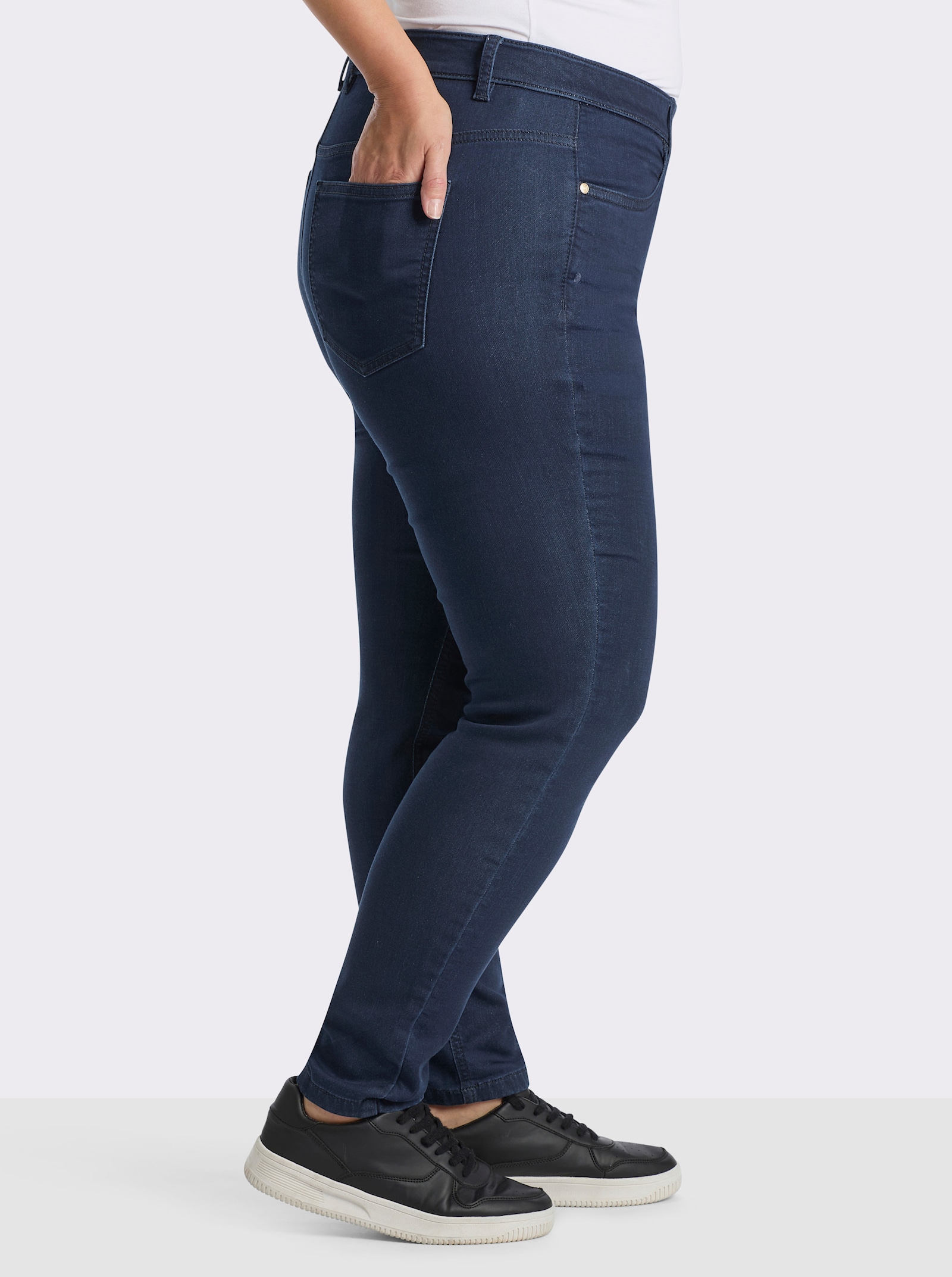 sheego Jeggings mit Dehnbund - dark blue