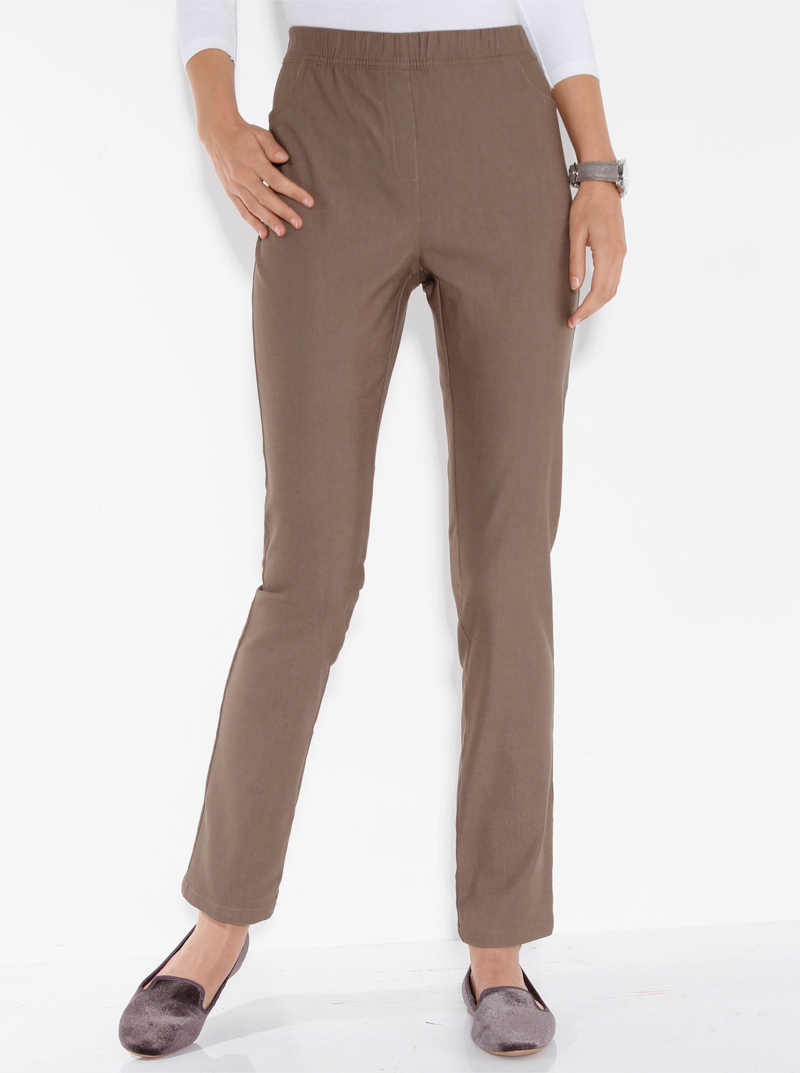 Broek van binnen opgeruwd - taupe