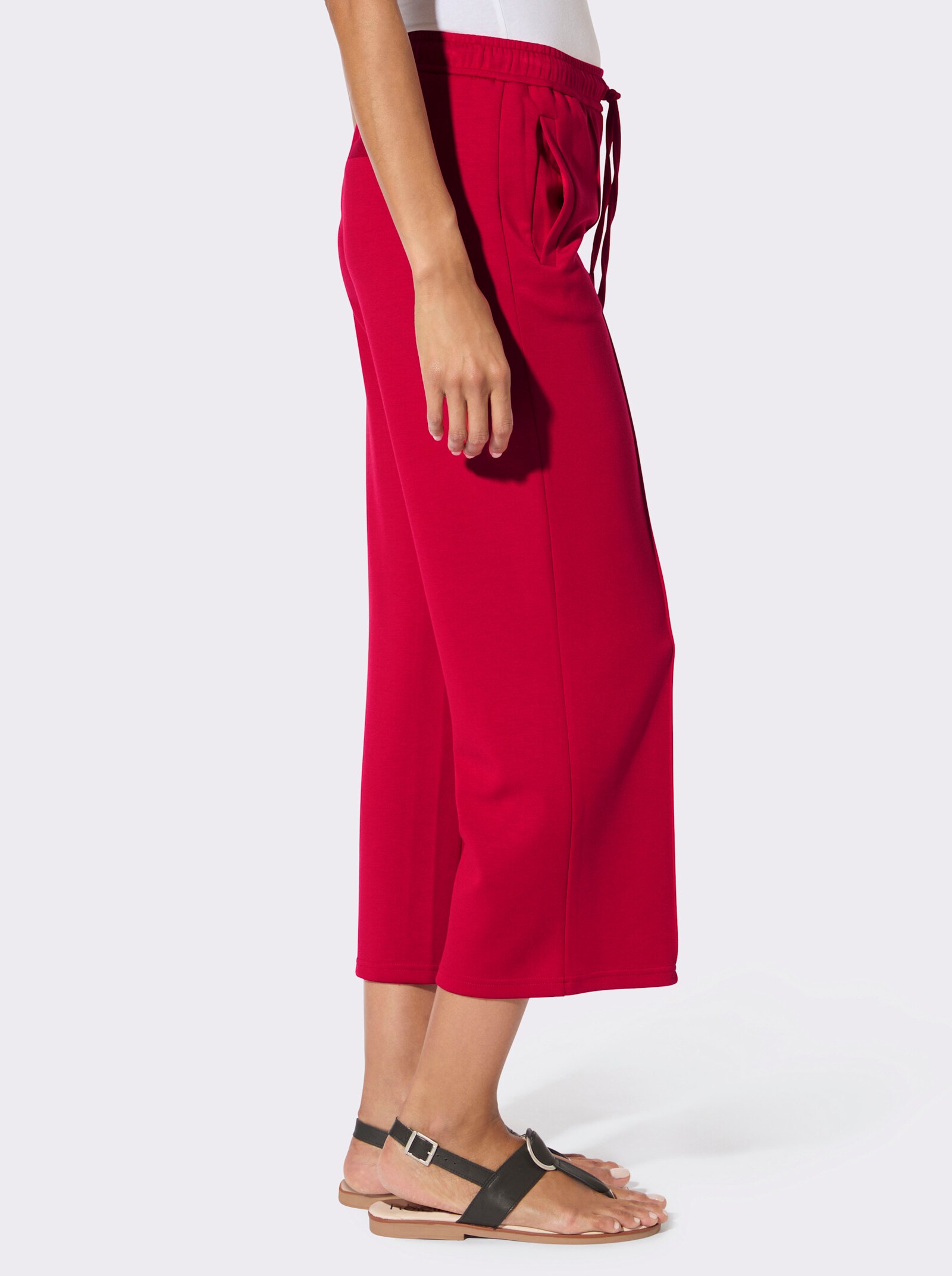 Schlupfhose in pflegeleichter Interlock-Qualität - rot