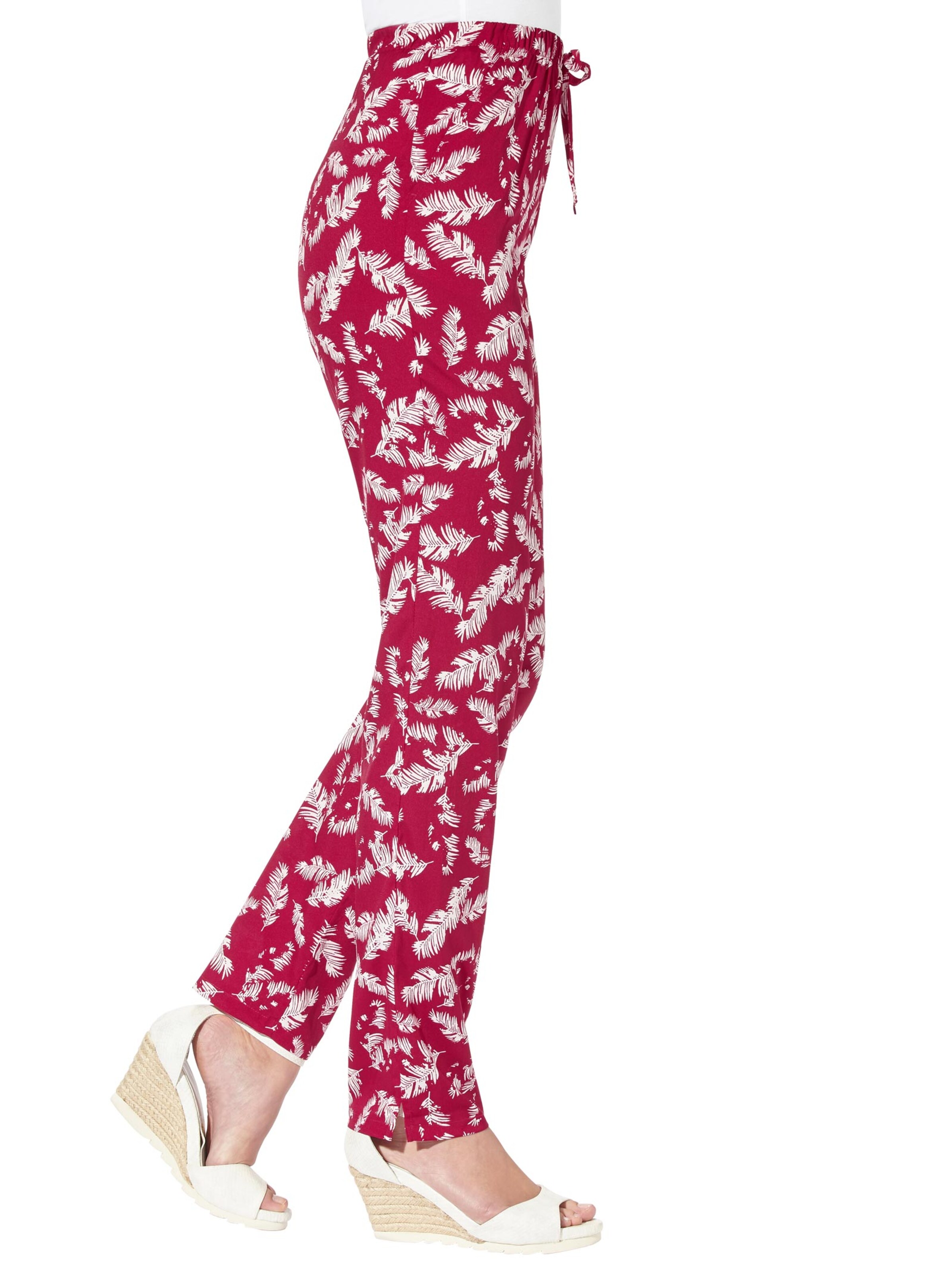 Hose - bordeaux-gemustert