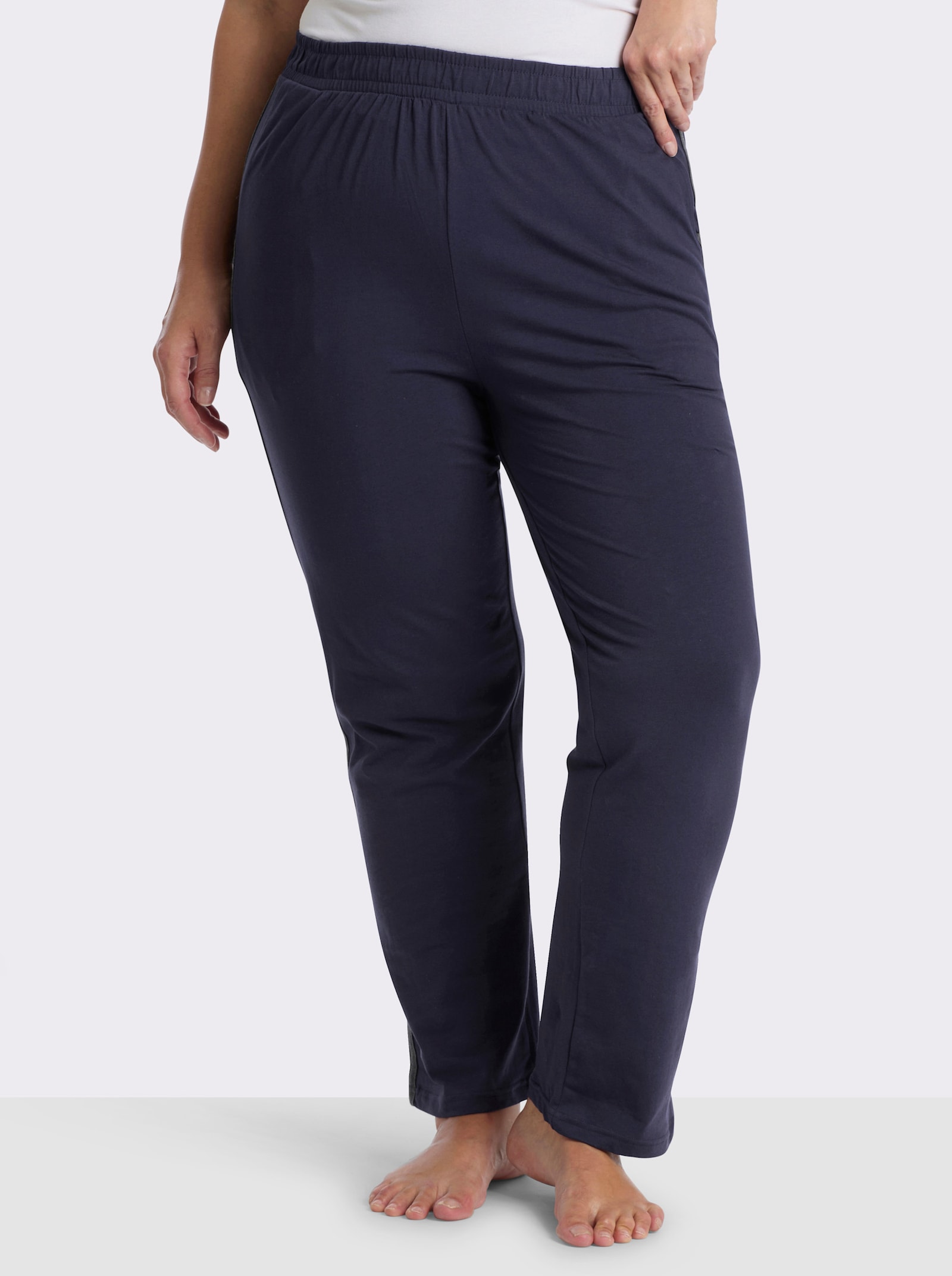 feel good Hose - marine + anthrazit-meliert