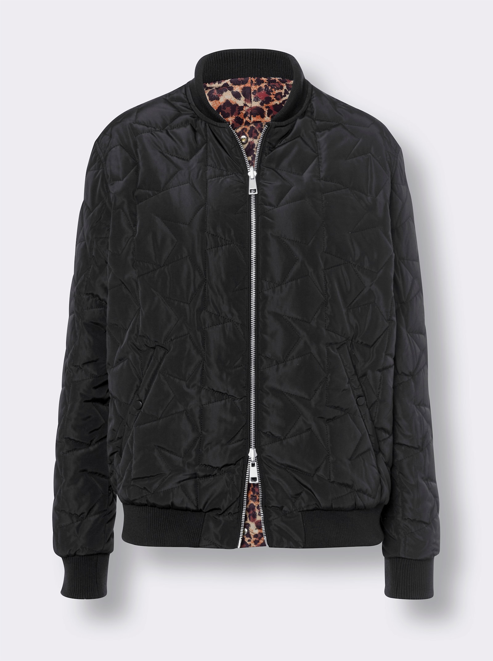 heine Wendejacke mit kurzem Stehkragen - schwarz